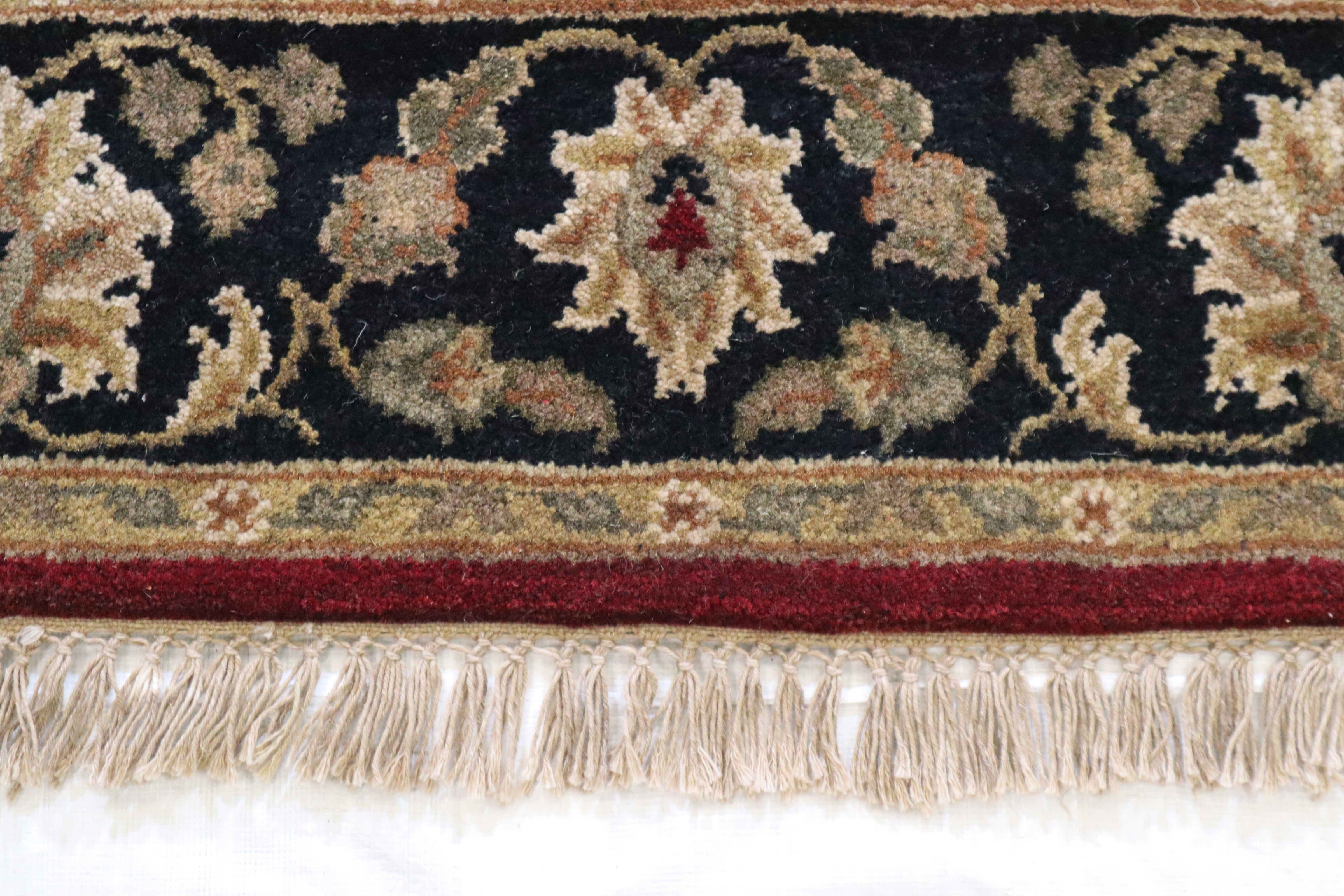 Agra Design Rug, Indian Rug, Red Oriental Rug, Bedroom Rug