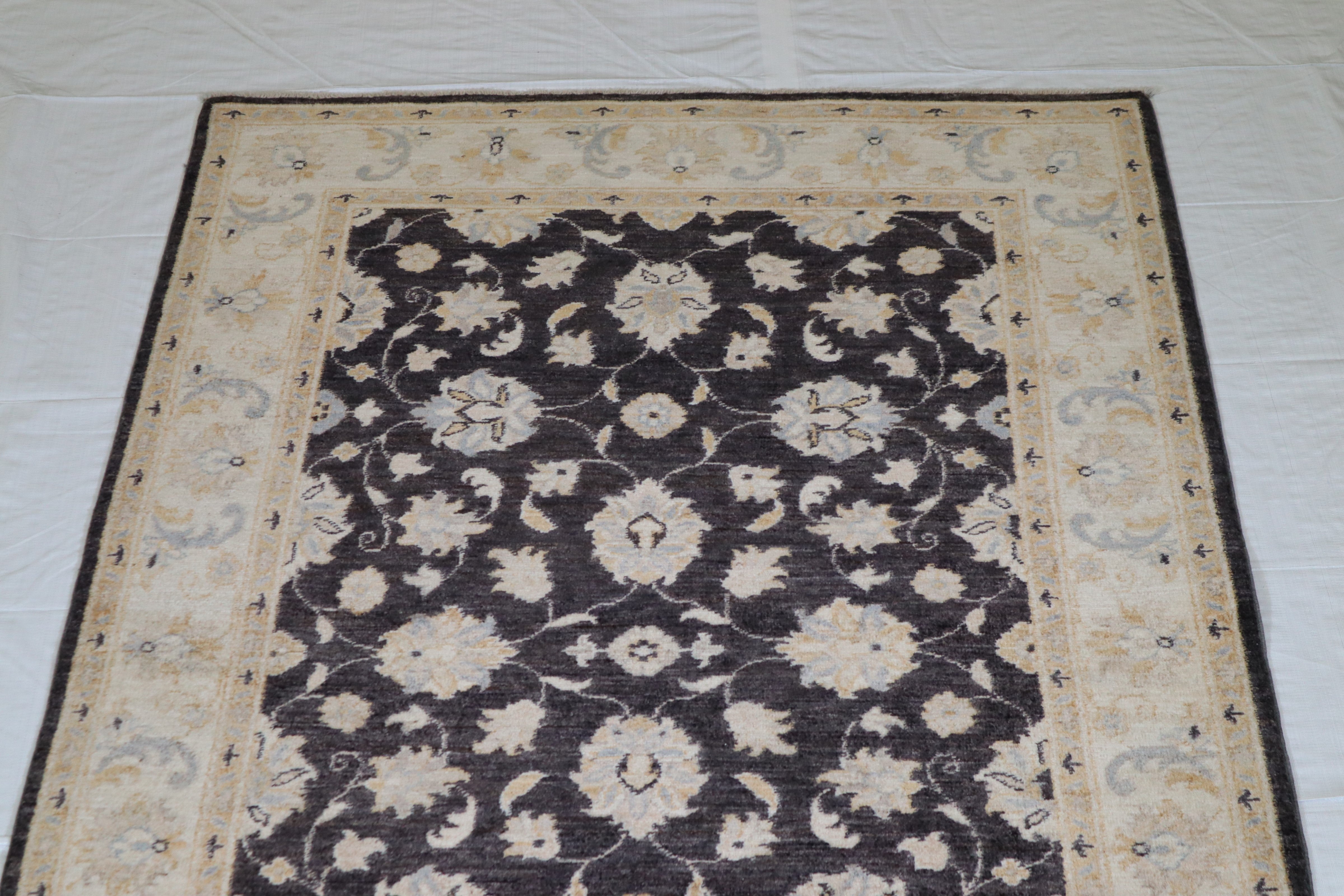 Oushak Rug, Turkoman Rug, Hand Knotted Afghan Rug