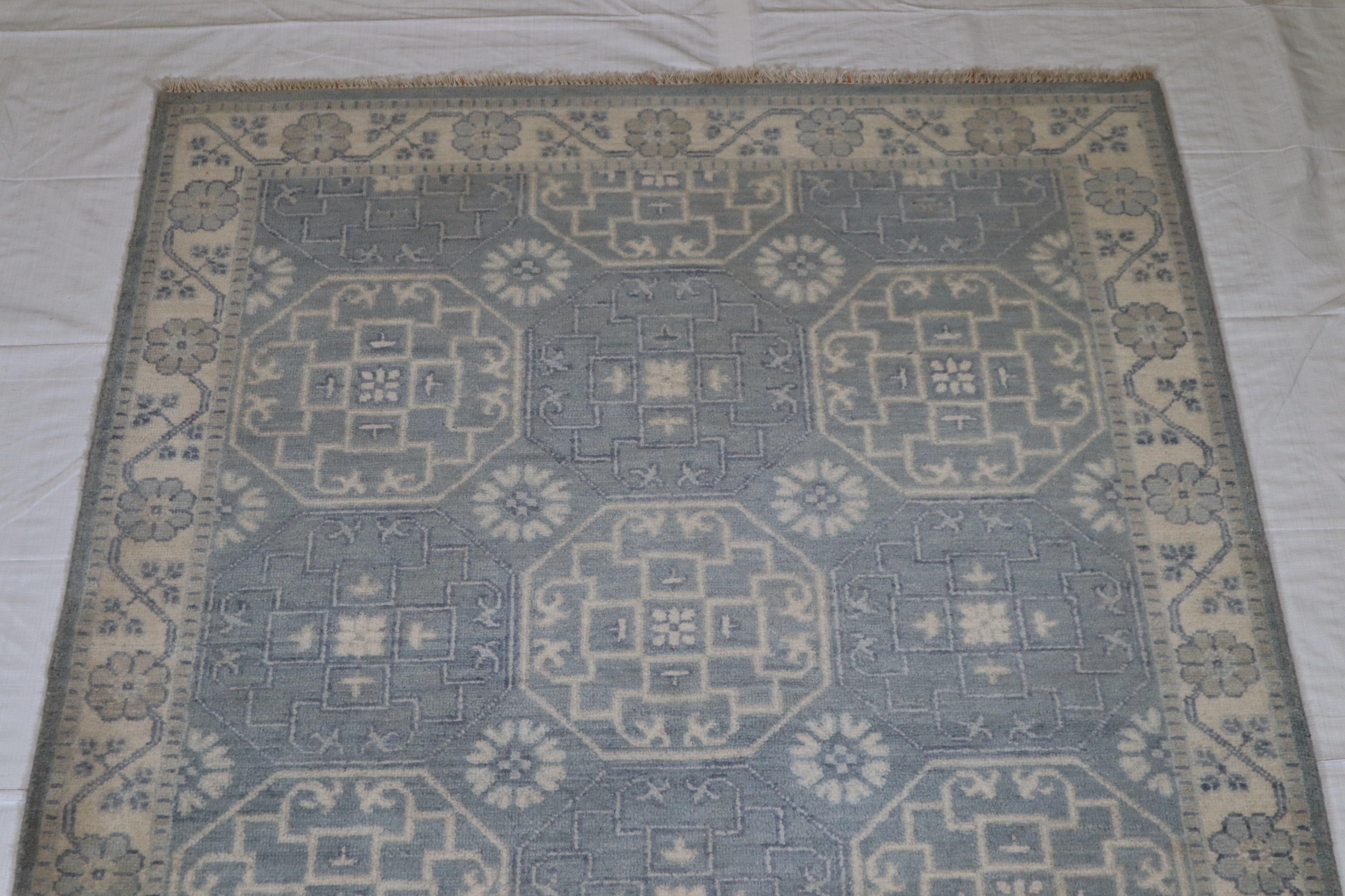 Khotan Rug, Oriental Rug, Hand Knotted Area Rug, 4x6 Rug