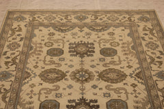 Persian Design Rug, Area Rugs 9x12, Oushak Rug, Living Room Rug