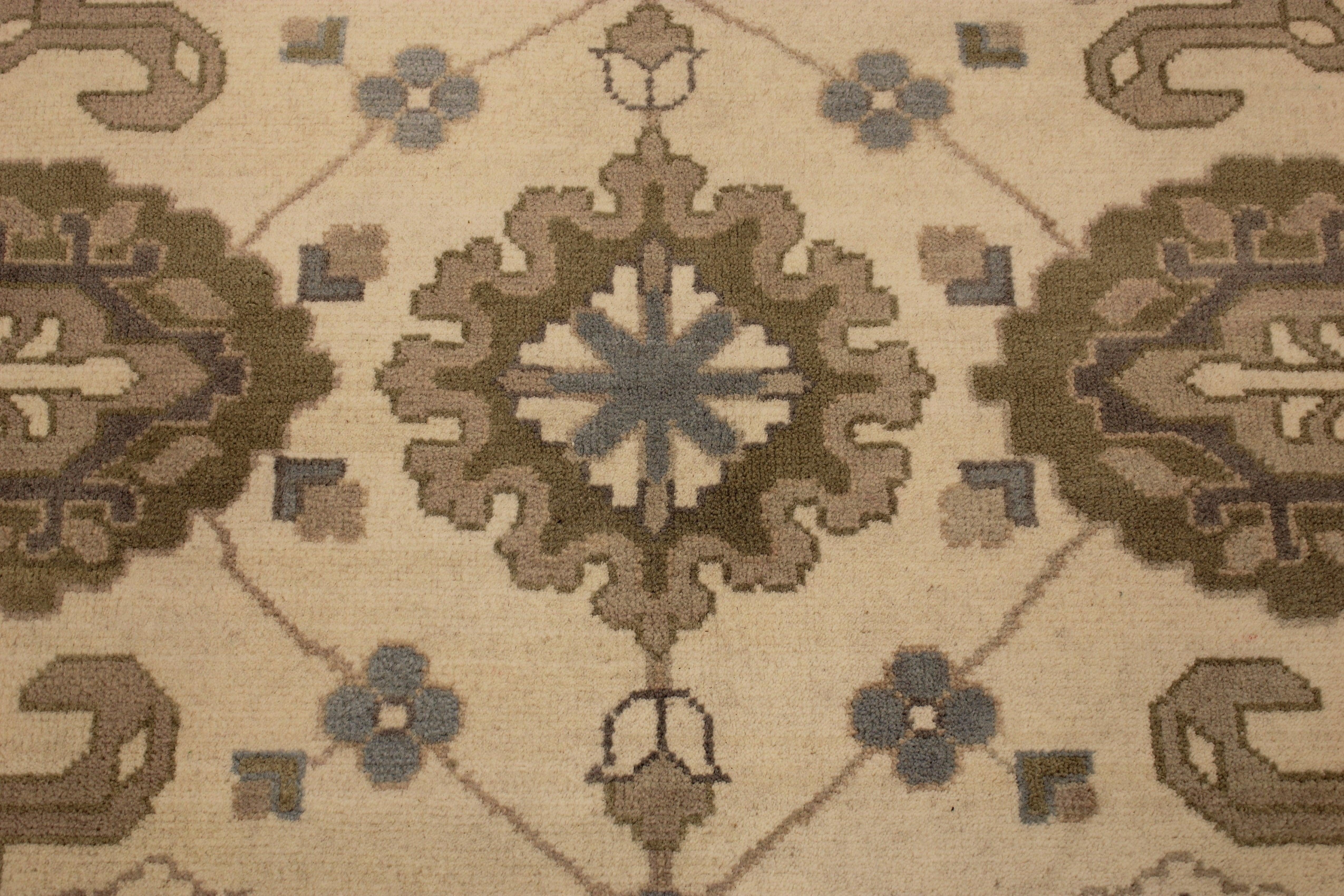 Persian Design Rug, Area Rugs 9x12, Oushak Rug, Living Room Rug