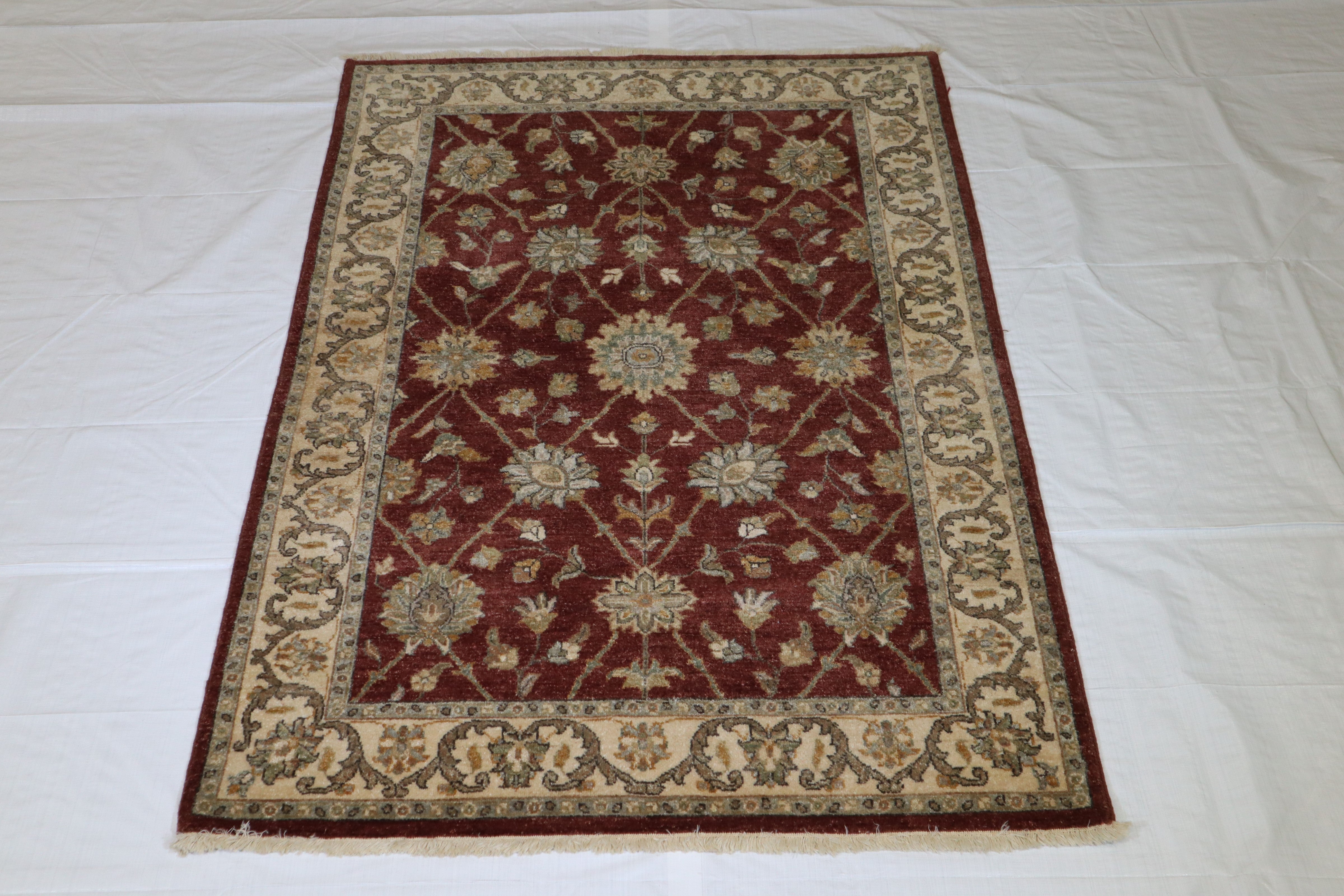 High Twist Rug, Indian Rug, Wool Oriental Rug, Area Rug 4x6