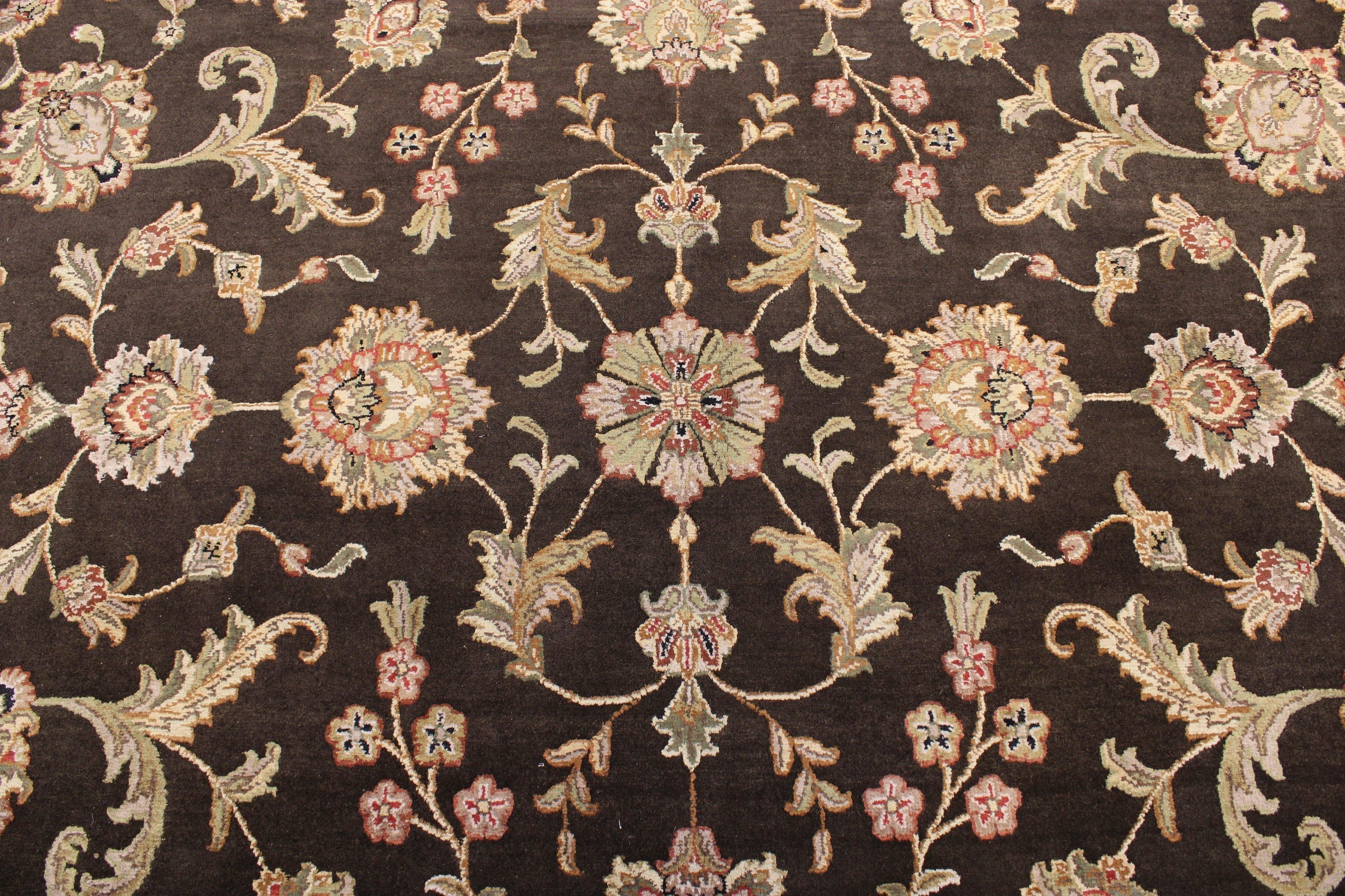 Silk Flower Rug, Oriental Style Rug, Knotted Rugs, Living Room Rugs