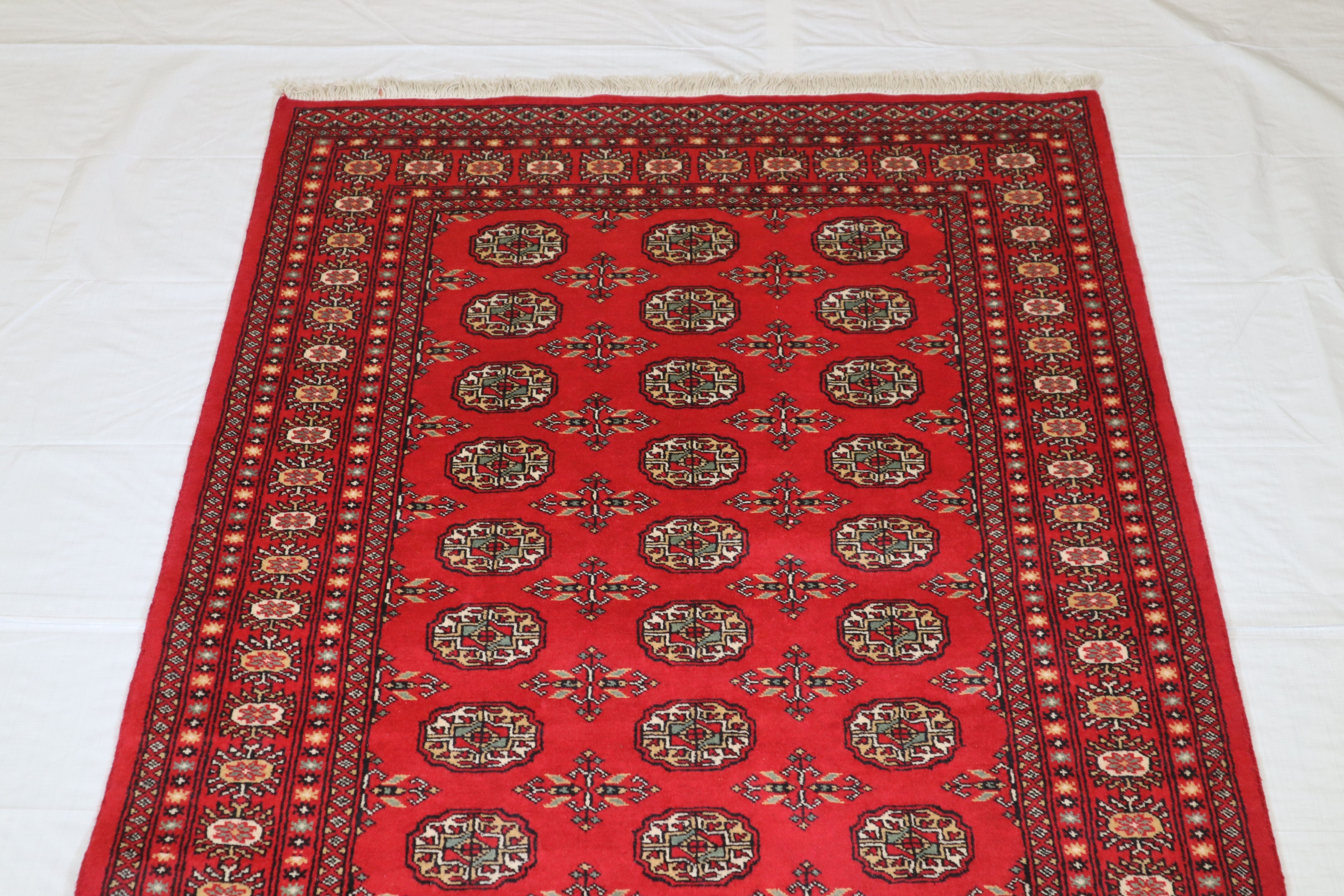 Bokhara Rug, Geometric Rug, Turkoman Design Rug, 4x6 Rug