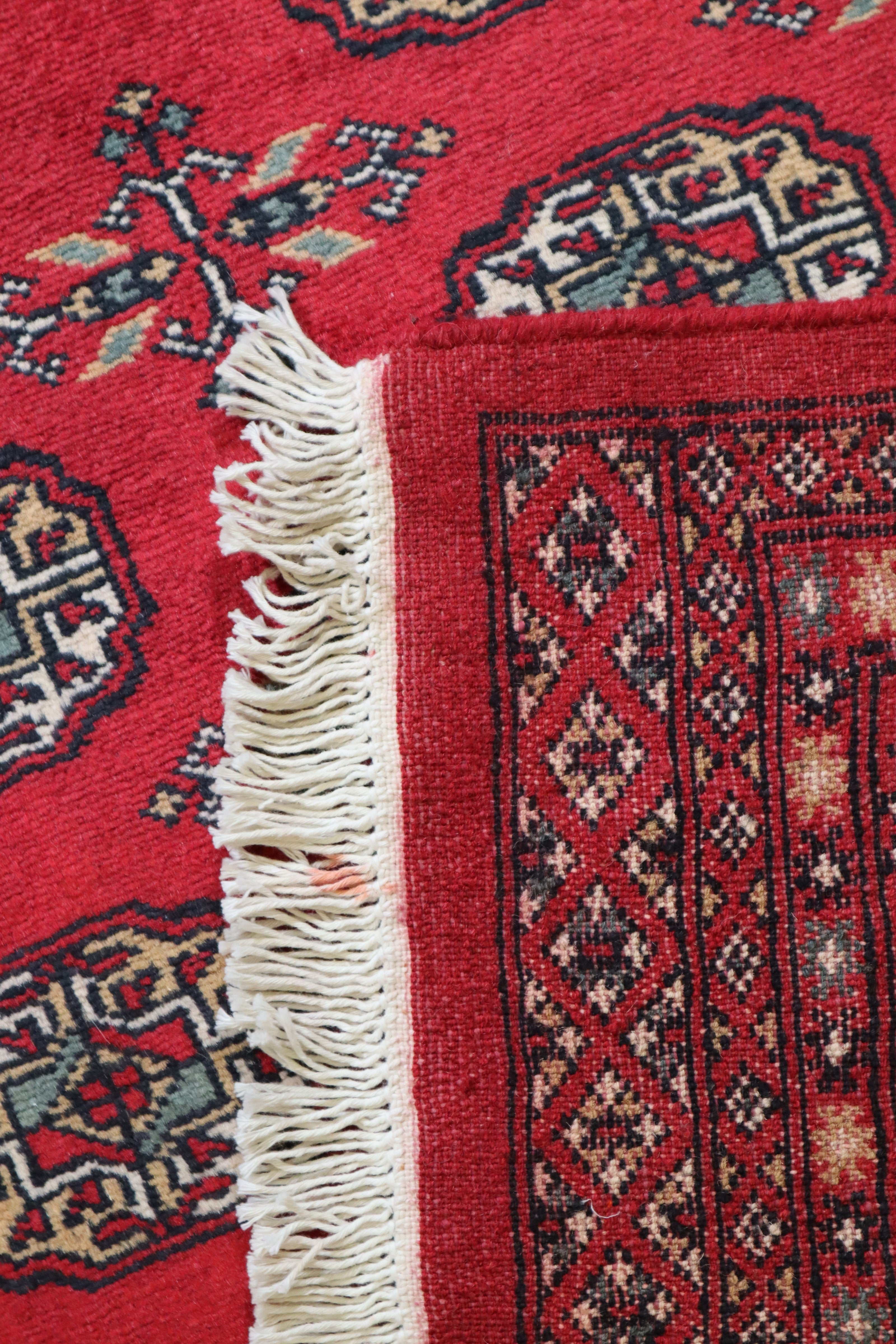 Bokhara Rug, Geometric Rug, Turkoman Design Rug, 4x6 Rug