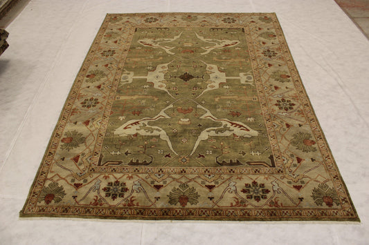 Authentic Rug, Green Rug, Oushak Rug, Wool Oriental Rugs, Discounted Rugs