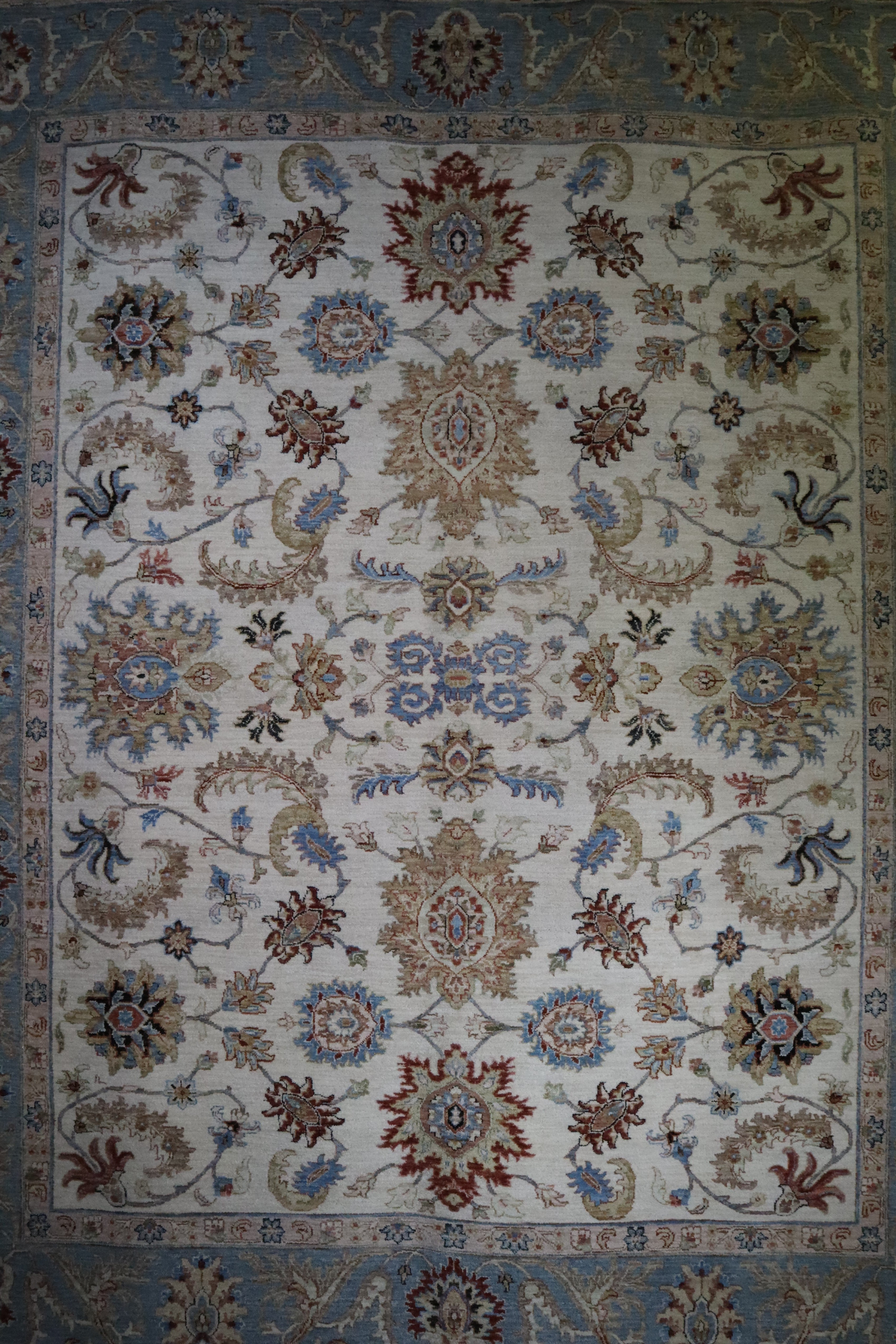 Hand Knotted Indian Rug, Persian Design Rug, Oriental Rug