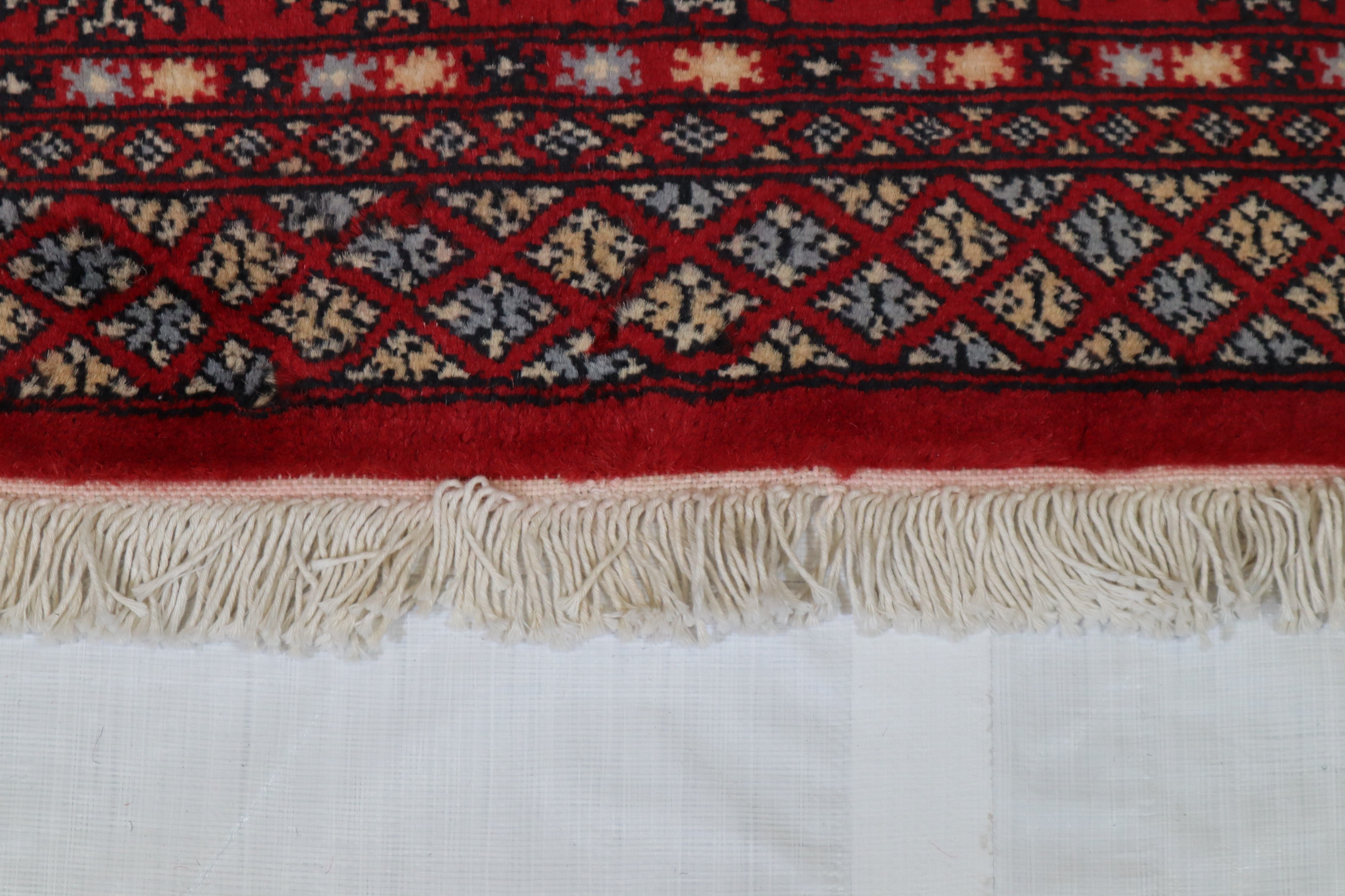 Bokhara Rug, Turkoman Rug, Geometric Rug, Red Rug