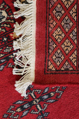 Bokhara Rug, Turkoman Rug, Geometric Rug, Red Rug