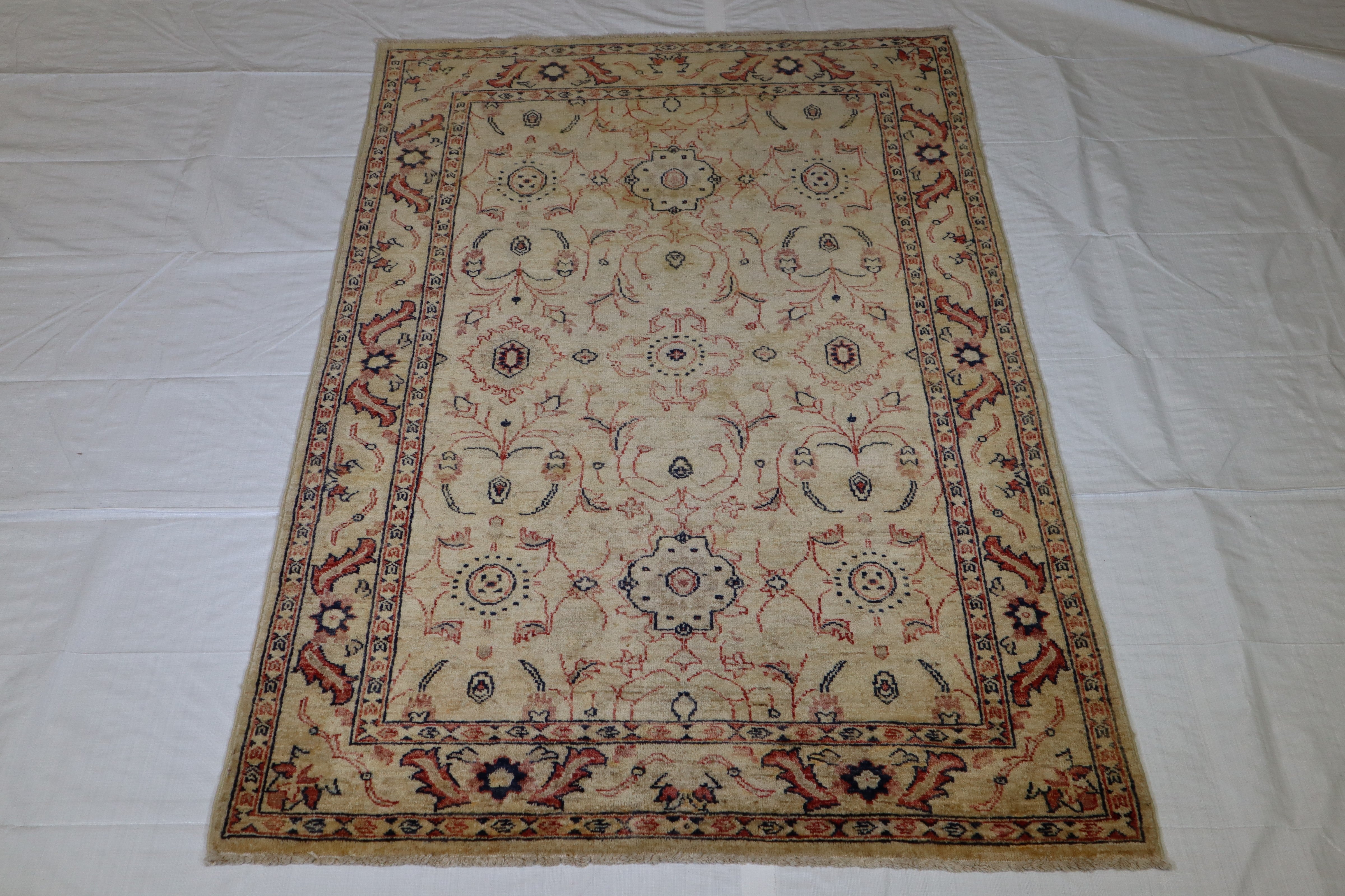 Chobi Rug, Natural Multi, Oriental Style Rug, Area Rug For Bedroom