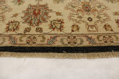 Hamadan Jaipur Rug, Black Rugs, Hand Knotted, High Twist Rug, 9x12 Rug