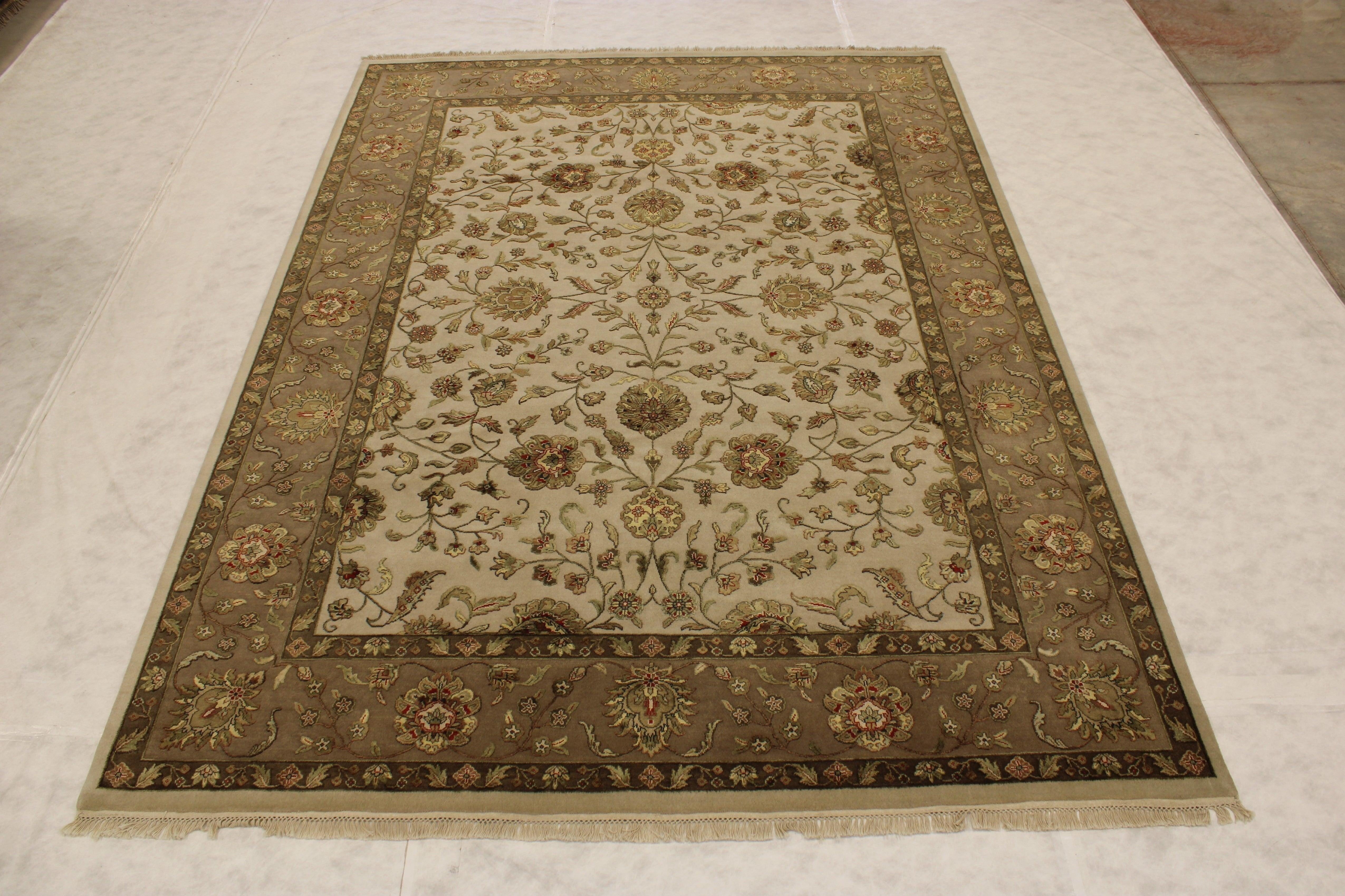 Silk Flower Rug, Persian Rug Patterns, Hand Knotted Rug, 9x12 Area Rug