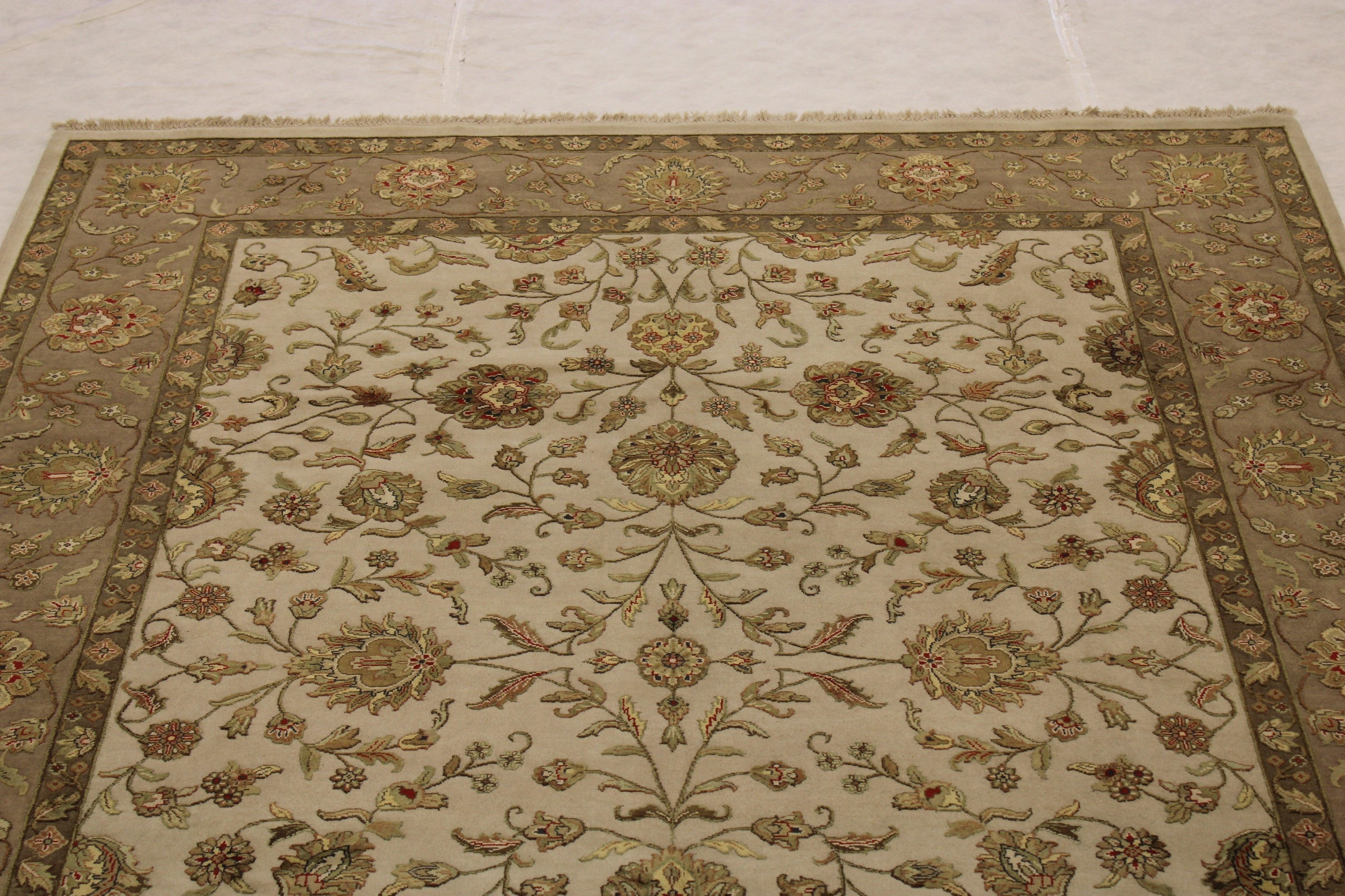 Silk Flower Rug, Persian Rug Patterns, Hand Knotted Rug, 9x12 Area Rug