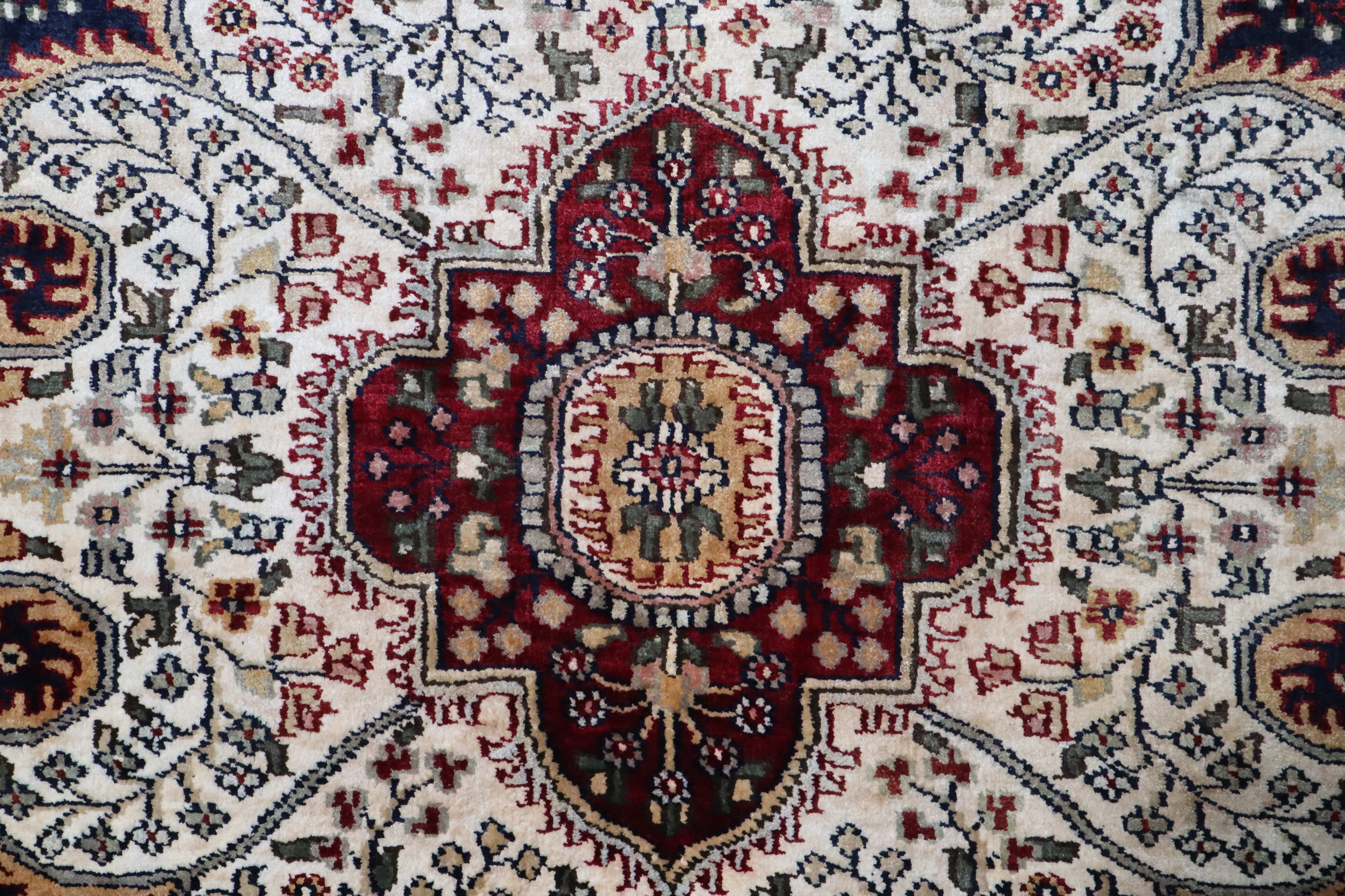 Jammu Kashmir Rug, Colorful Area Rug, Fine Quality Rug
