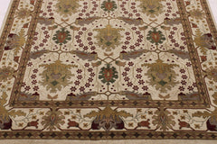 Ivory Rugs, Bright Rug, Turkish Knot Rug, Rug 9x12, Office Rugs