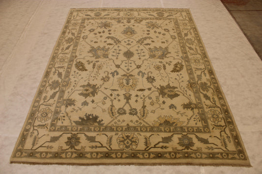 Persian Rug Designs, Oushak Rug, Hand Knotted Wool Rug, Area Rugs 9x12