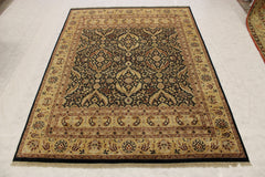 Tabriz Rug, Black Oriental Rugs, Knotted Rug, Area Rug On Carpet