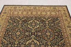 Tabriz Rug, Black Oriental Rugs, Knotted Rug, Area Rug On Carpet
