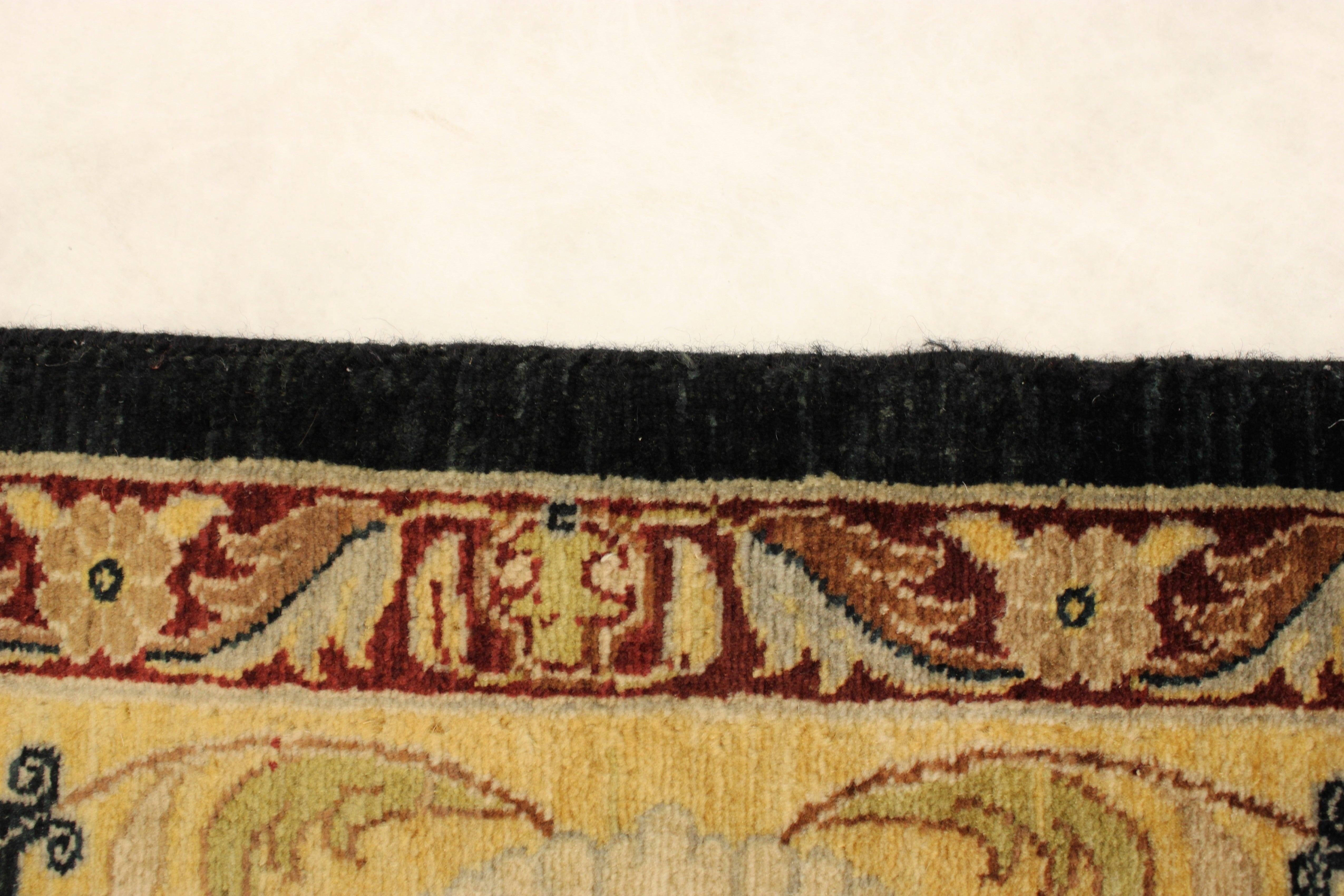 Tabriz Rug, Black Oriental Rugs, Knotted Rug, Area Rug On Carpet