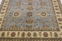 Sky Blue Rug, Oriental Wool Rugs, Knotted Rug, 9x12 Rug, Foyer Rug