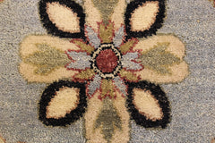 Sky Blue Rug, Oriental Wool Rugs, Knotted Rug, 9x12 Rug, Foyer Rug