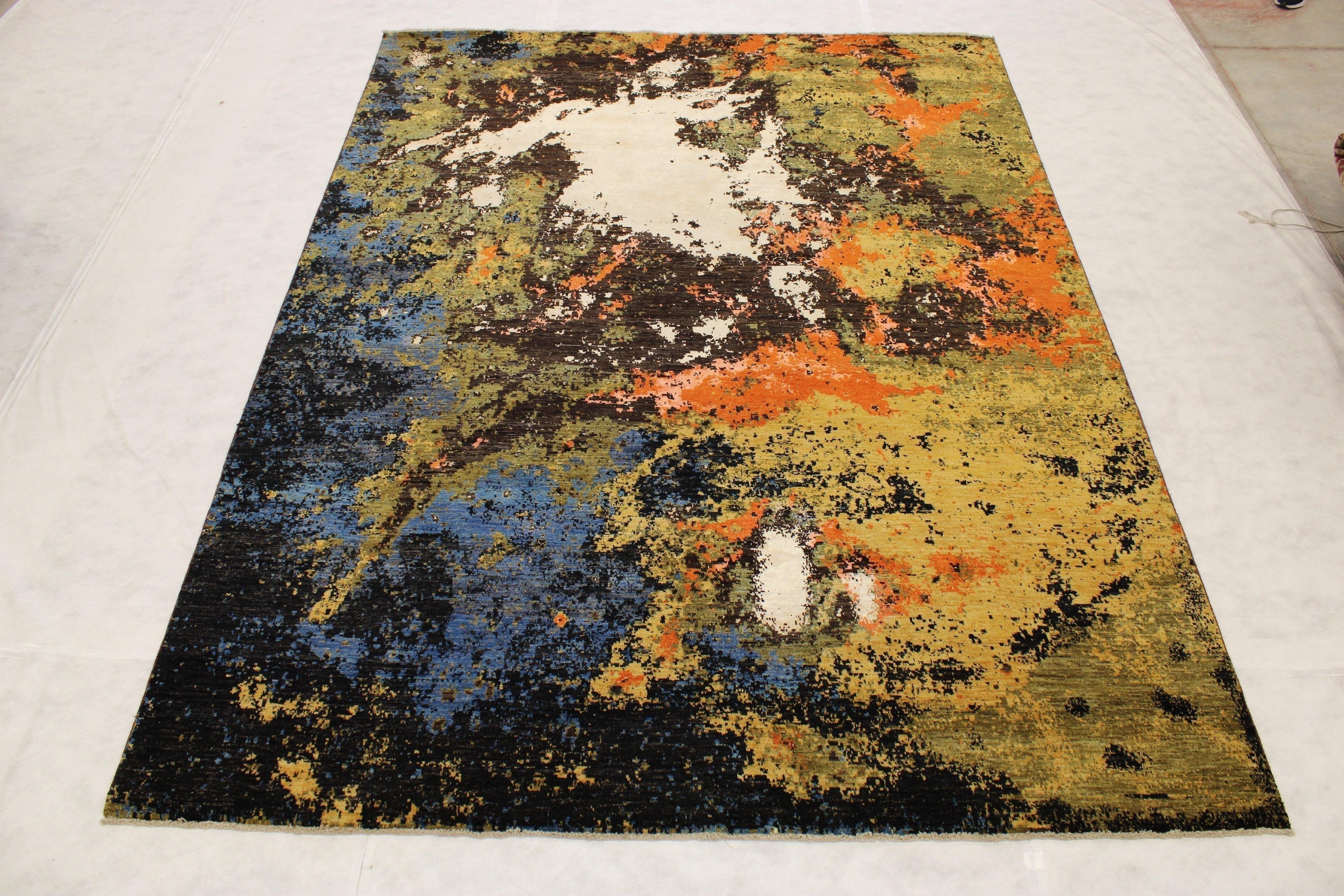 Modern Rugs, Multicolored, Afghan Rugs For Sale, Dining Room Rugs, 9x12 Rug