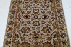 Indo Nepal Rug, Beige Rug, Oriental Rug, Hand Knotted