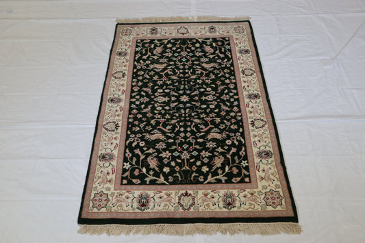 Hunting Rug, Floral Rug, Indian Rug, Geometric Rug