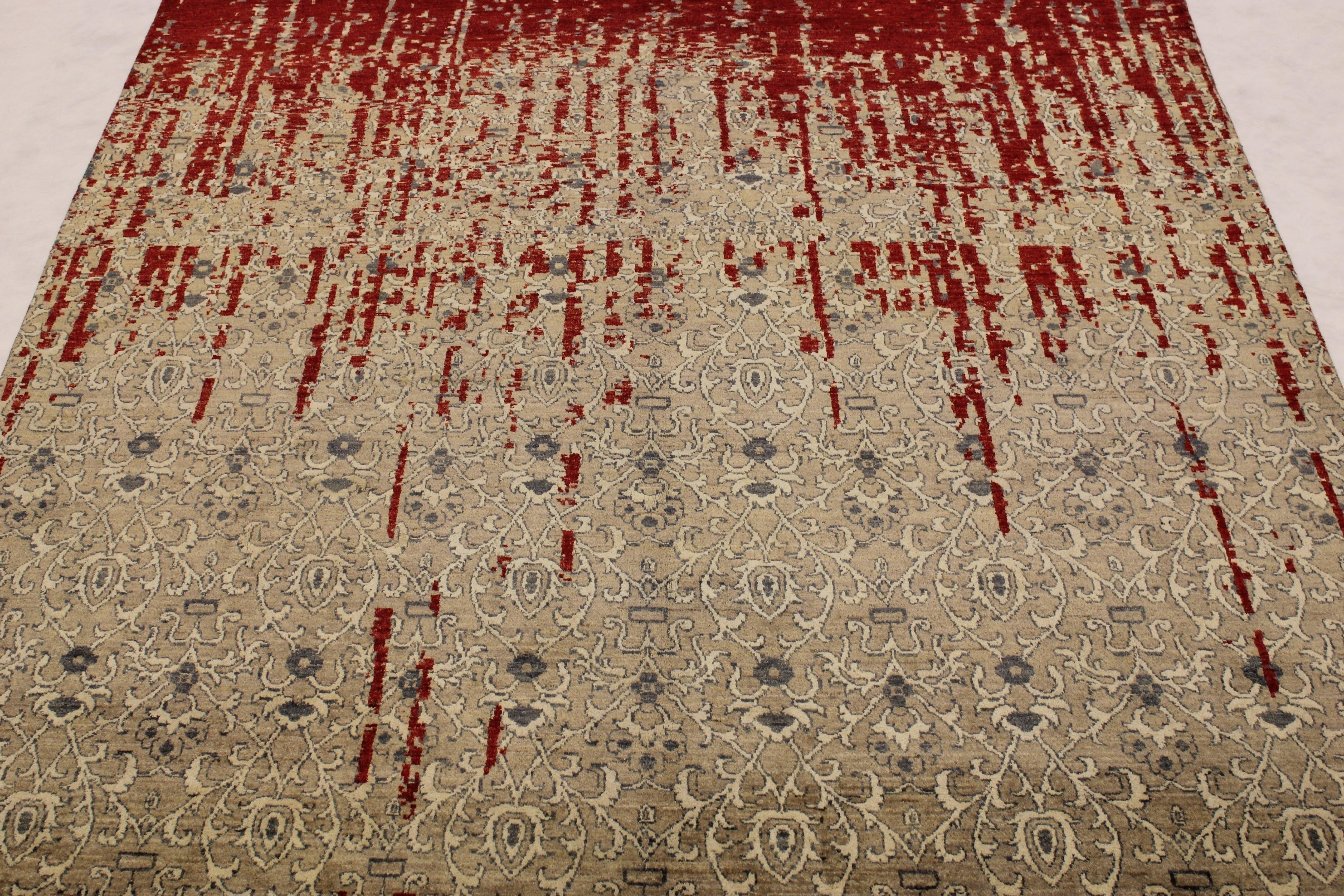 Contemporary Rug, Afghan Rug, Authentic Rug, 9x12 Rugs, Living Room Rugs