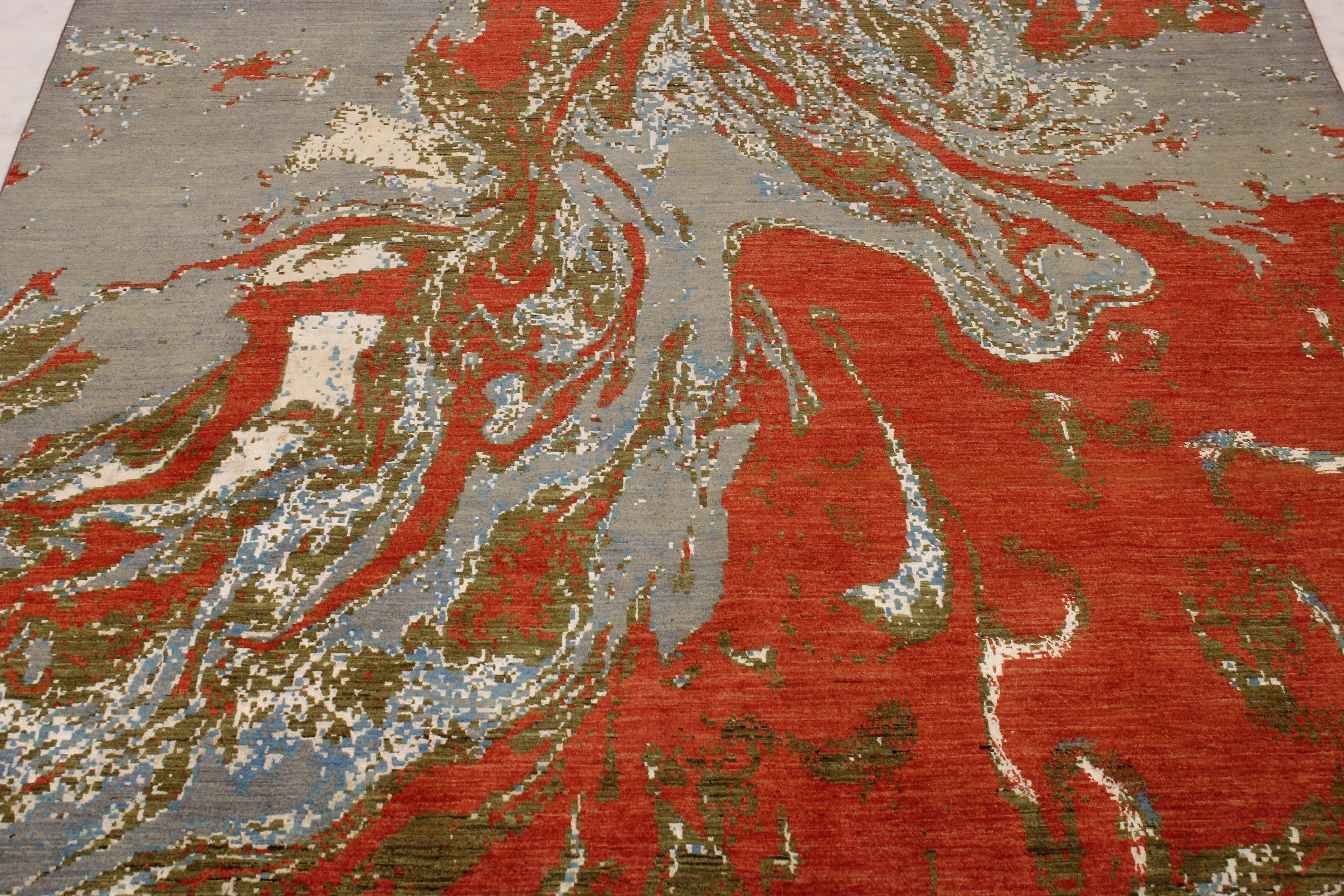 Contemporary Rug, Afghan Rugs, Multicolored Rugs, Bedroom Rug, 9x12 Rug