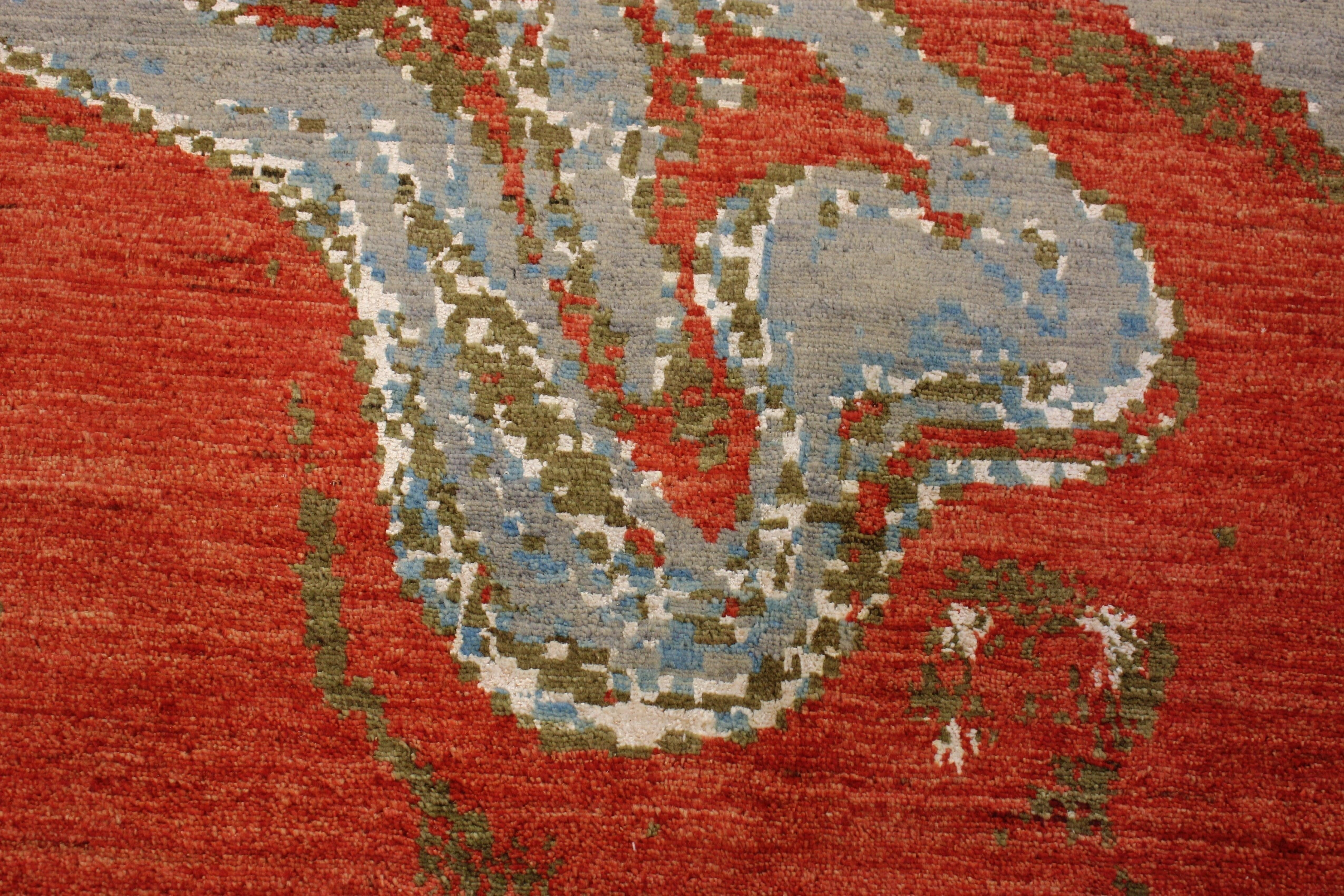 Contemporary Rug, Afghan Rugs, Multicolored Rugs, Bedroom Rug, 9x12 Rug