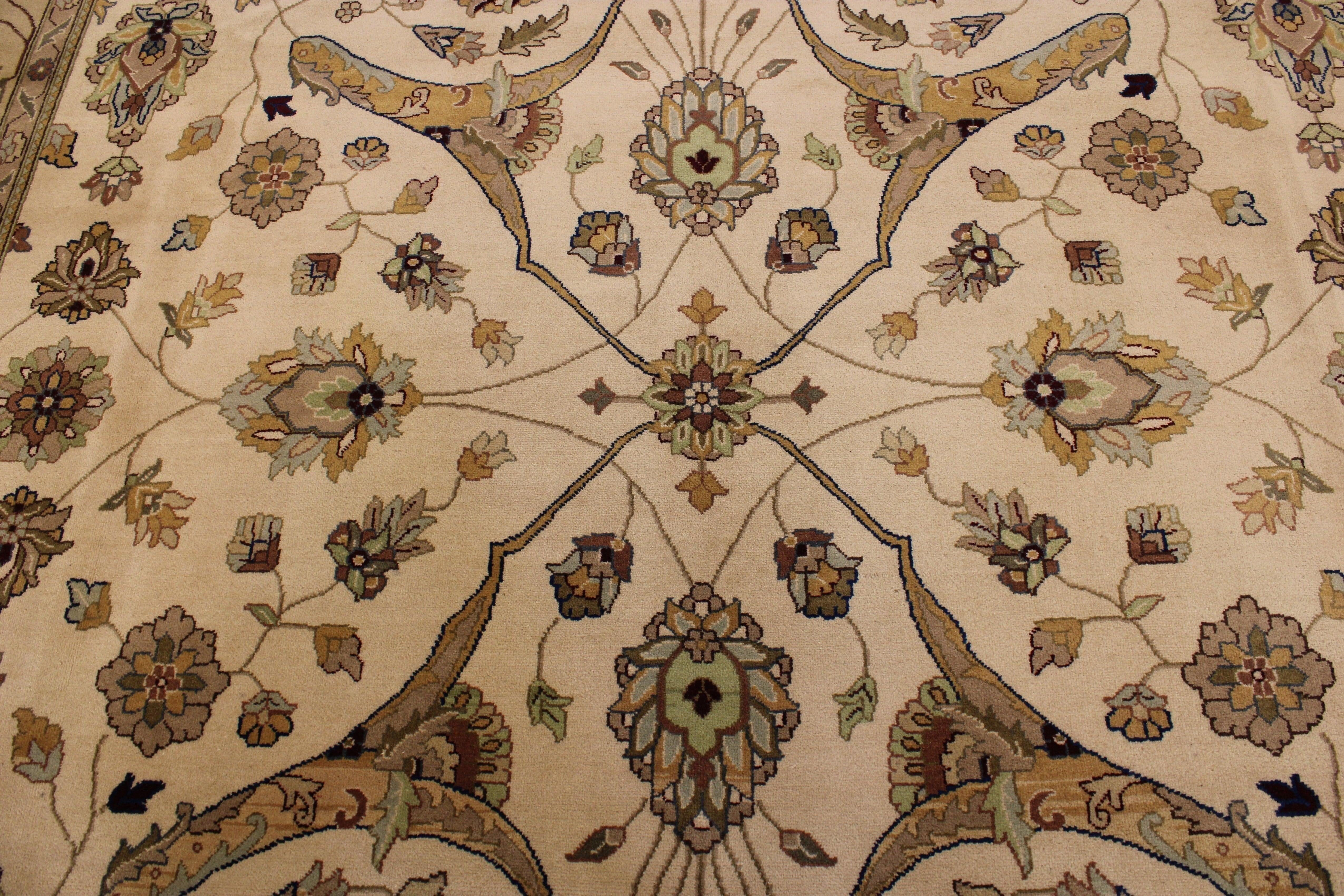 Indo Rug, Oriental Rug, 12/12 Quality, 9x12 Area Rugs, Dining Room Rugs