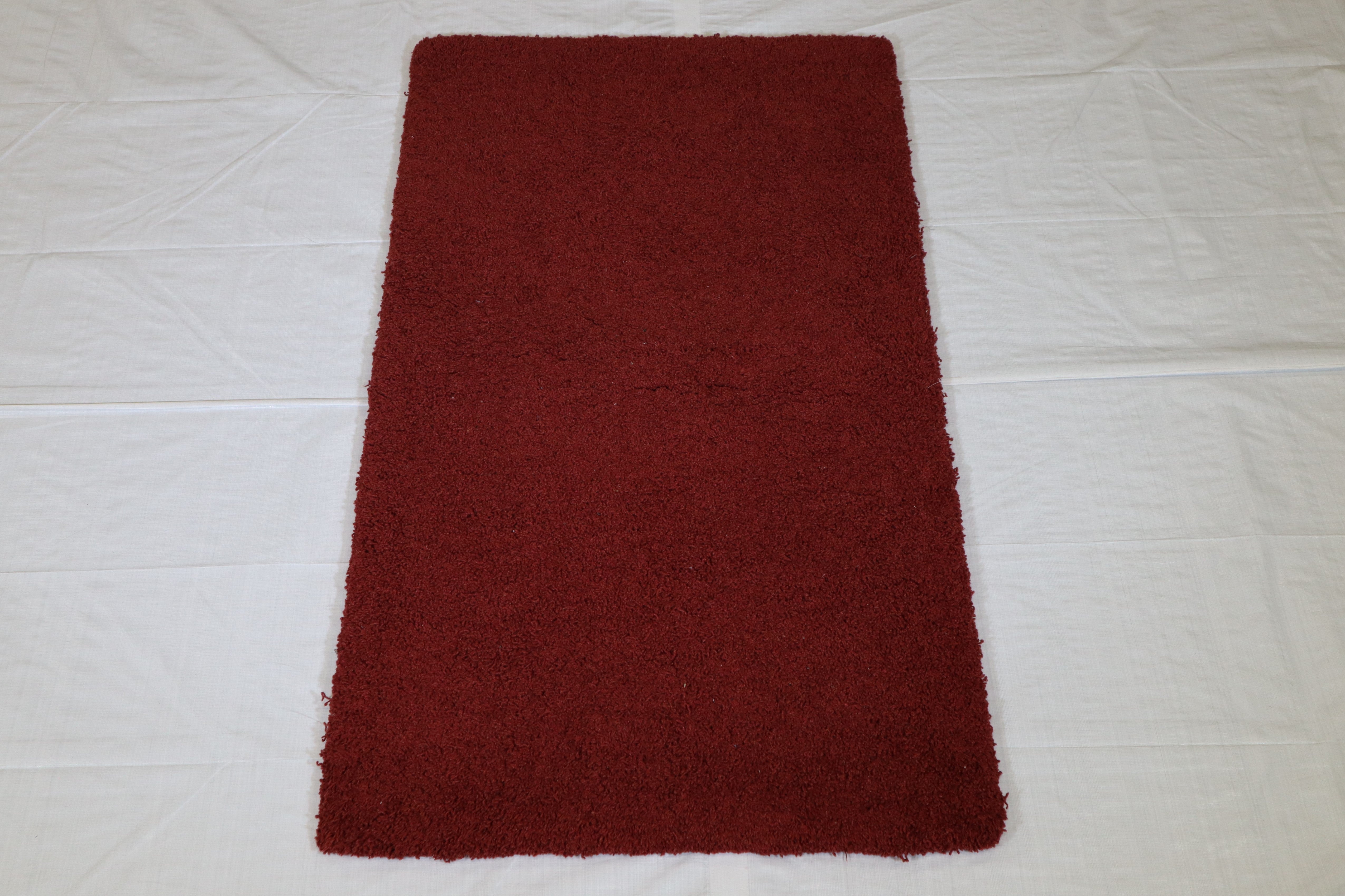 Turkish Knotted Rug, Geometric Rug, Floral Rug, Red Rug