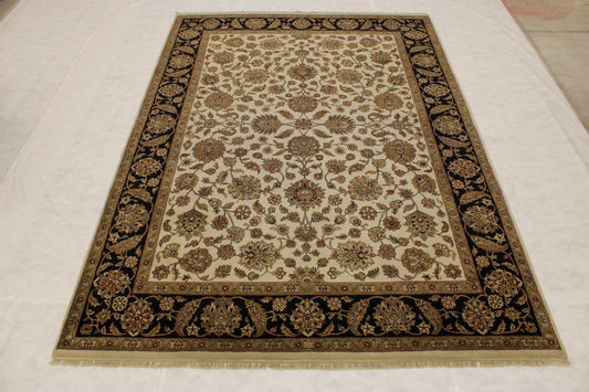 Jaipur Rug, Oriental Rug, Knotted Rugs, Ivory Rug, 9x13 Area Rugs