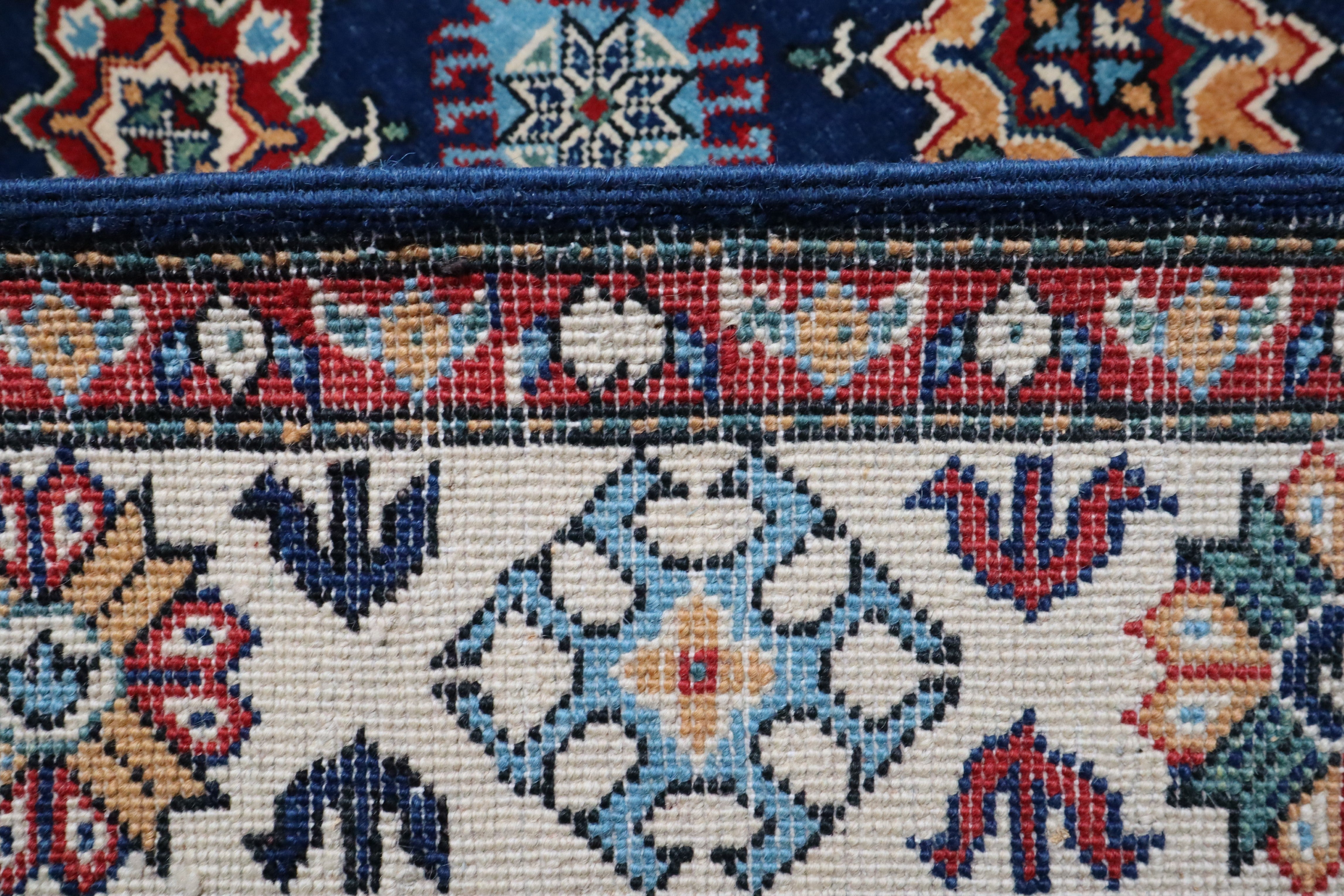 Kazak Rug, Tribal Rug, Colorful Rug, Afghan Rug, 4x6 Rugs