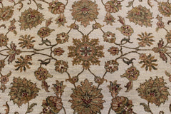 Oriental Rug, Ivory Rug, Hand Knotted Wool Rug, 9x12 Area Rug, Indian Rugs