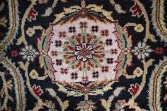 Black Rug, Hand Knotted Indian Rug, Traditional Rug, Area Rug 4x6