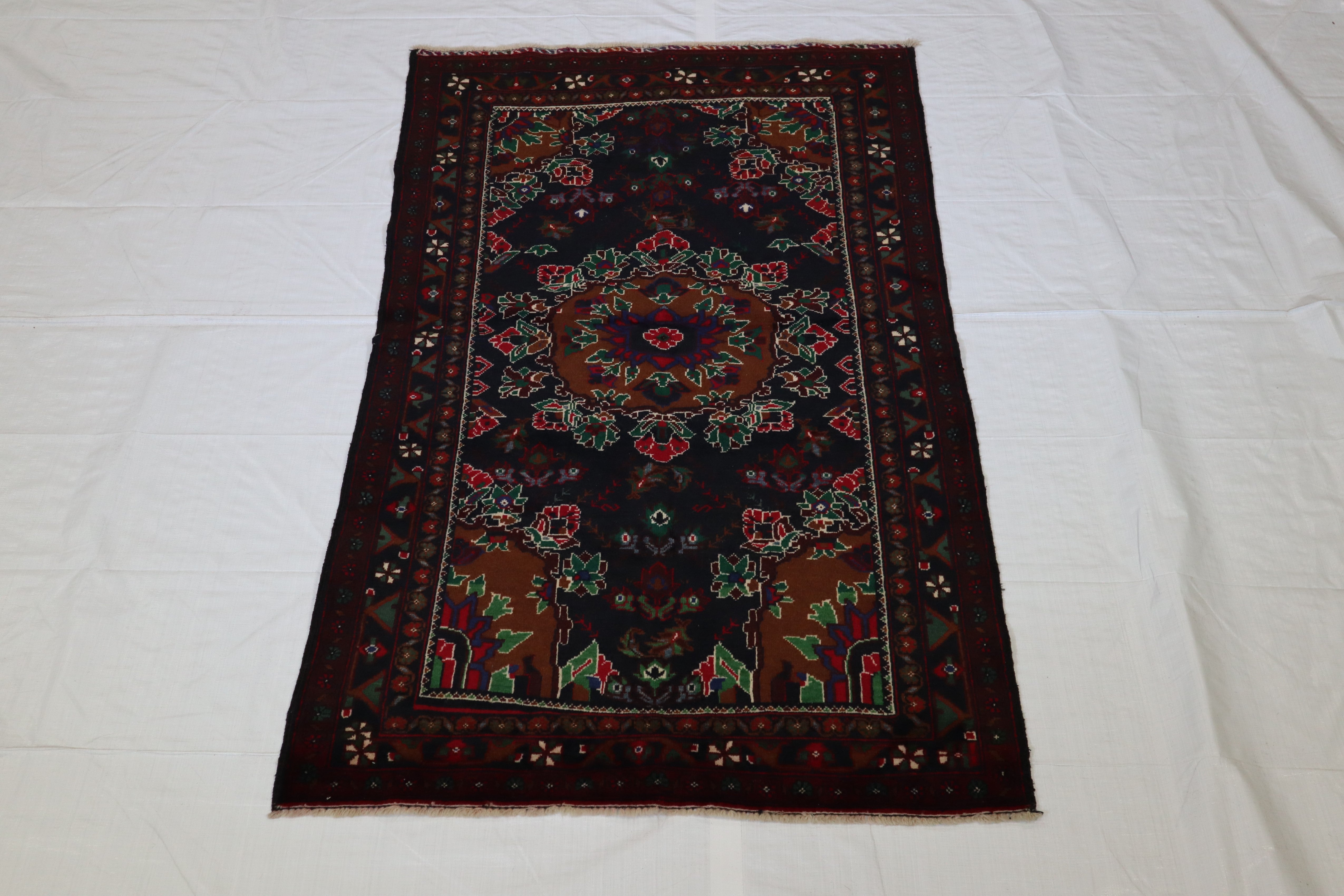 Baluchi Rug, Colorful Area Rug, Afghanistan Rugs, 3x6 Rug