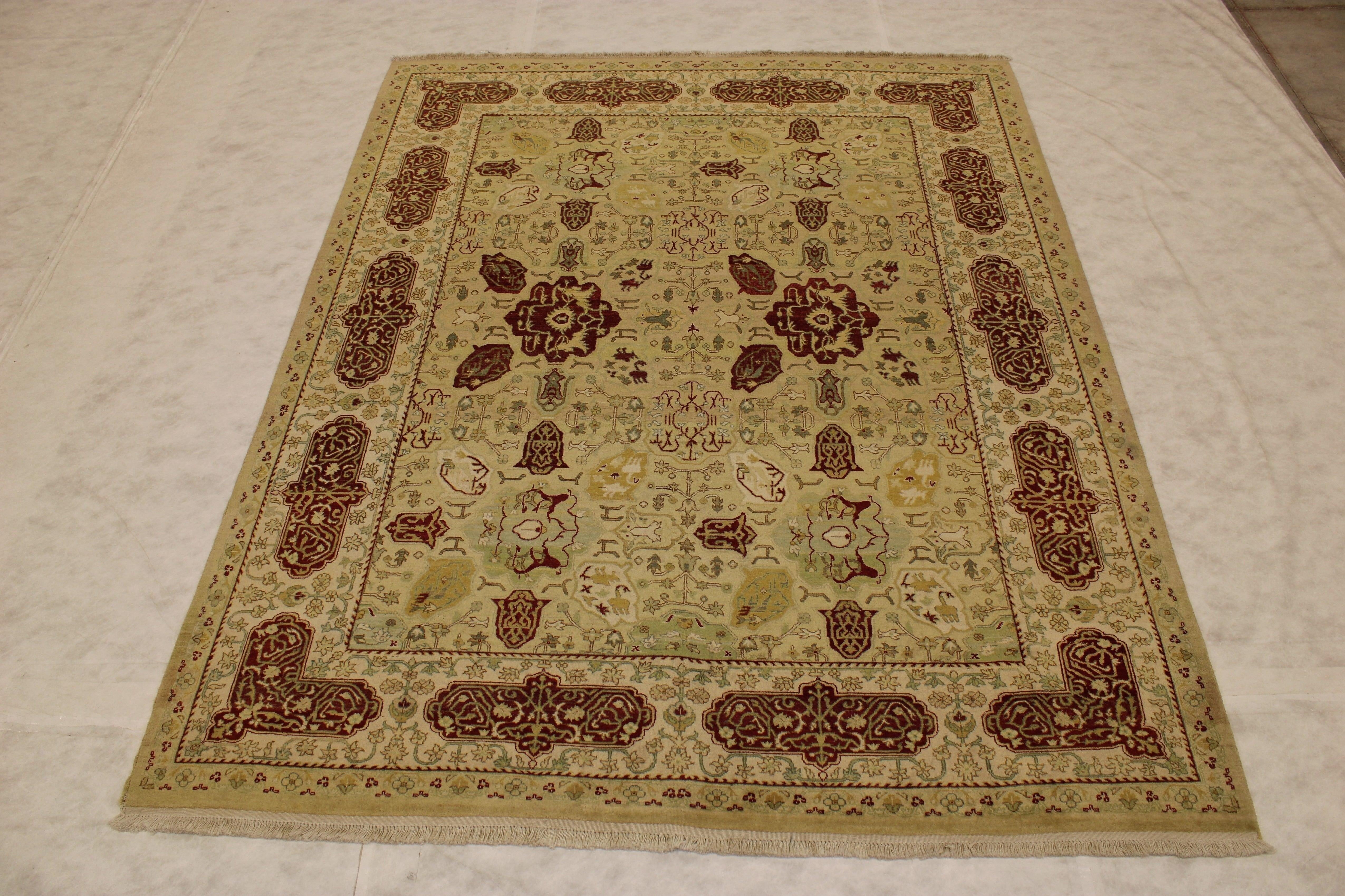 Peshwar Rug, Hand Knotted Rugs, Area Rug, Pakistani Rug, 8x11 Rug
