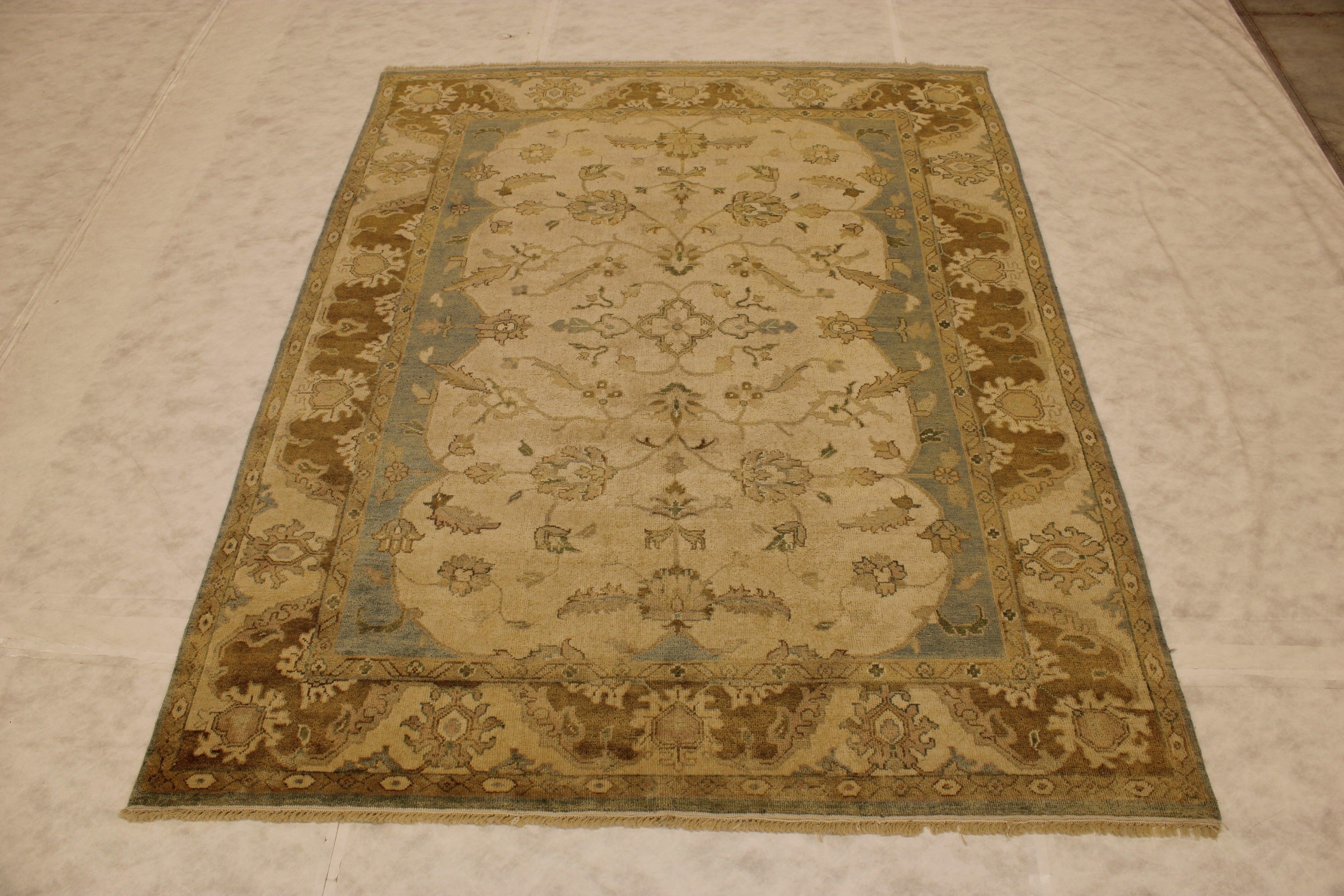 Pestal Oushak Rug, Geometric Rug, Area Rug, How Big Is 8x10, Bedroom Rugs