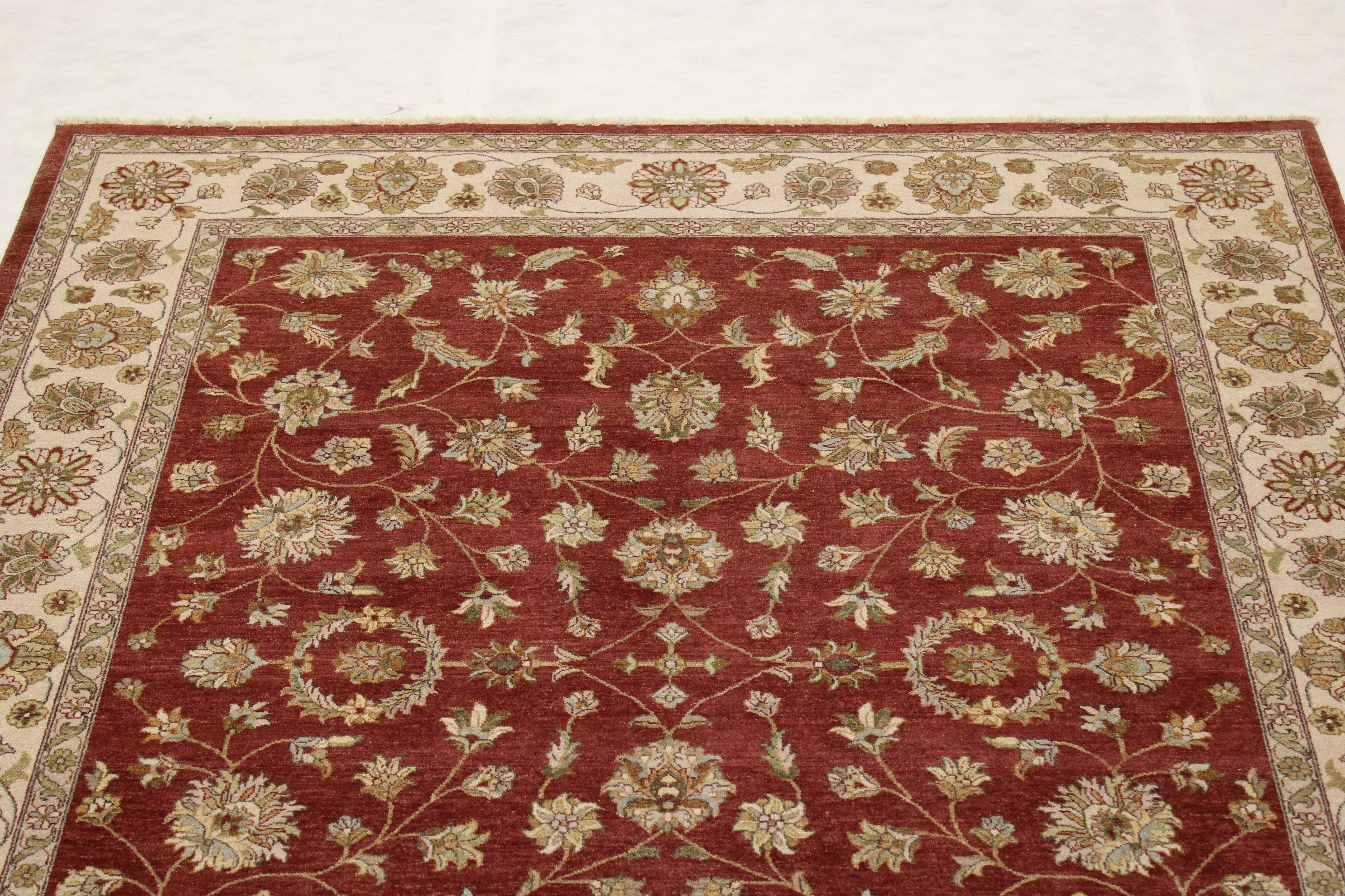 Agra Rug, Geometric Rug, Natural Dyes Rug, Rug Size For King Bed