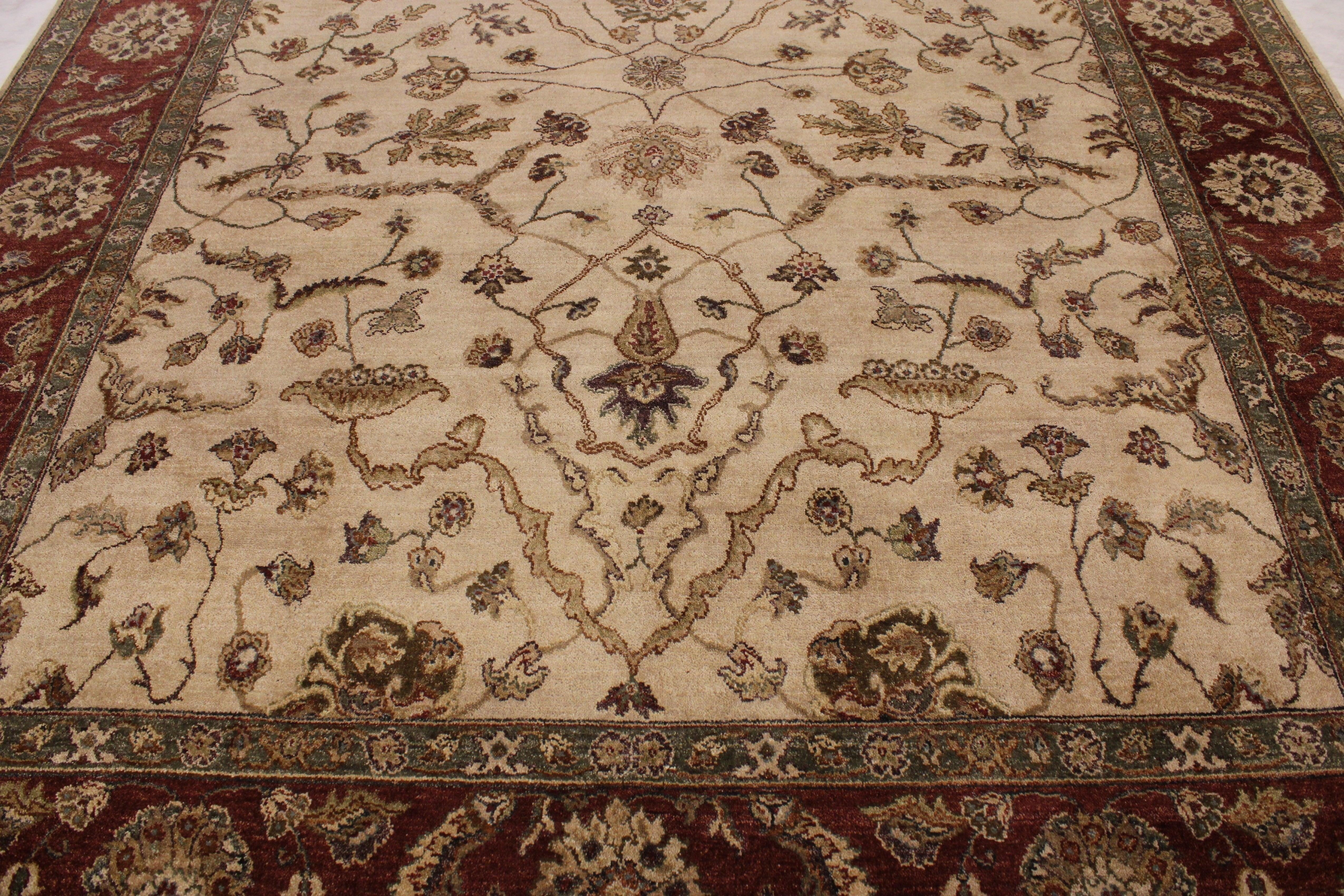 Agra Rug, Hand Knotted Wool Rugs, What Size Rug For Living Room, Bed Rugs