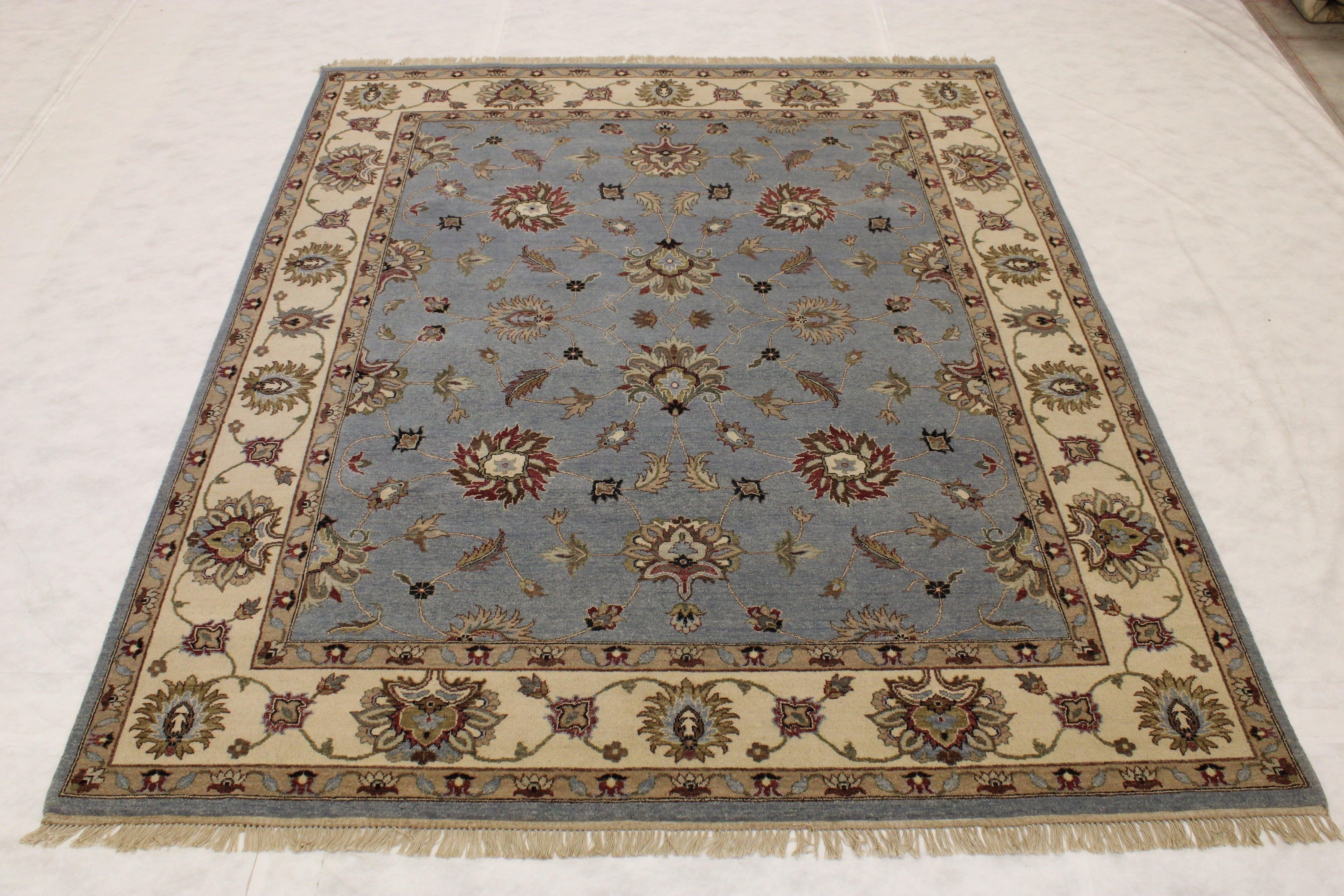 Hand Knotted Rug, Oriental Rug, Indian Rug, Rugs For Living Room, Rug 8x10