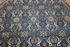 Hand Knotted Round Rug, Oushak Design Rug, 10x10 Rug