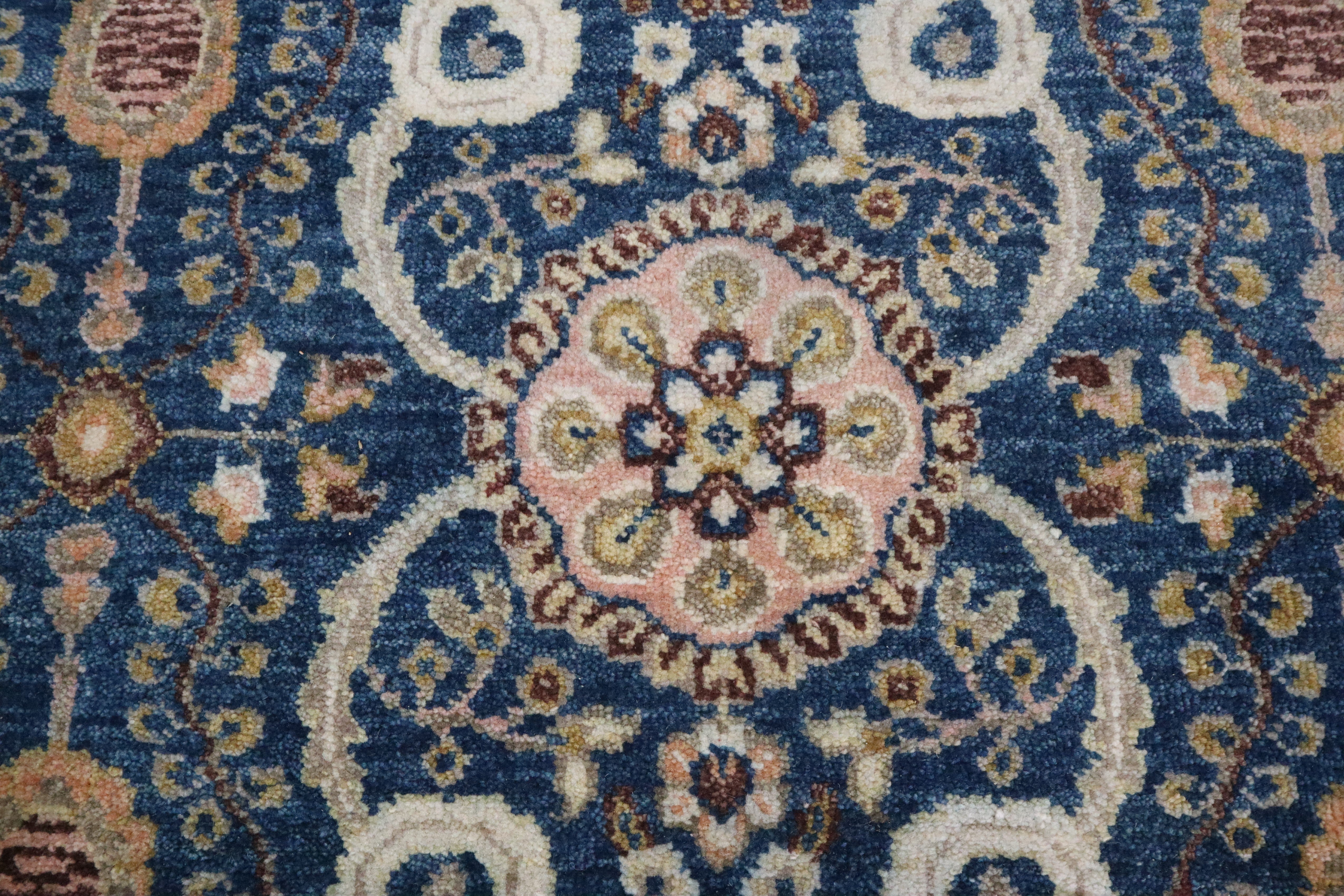 Hand Knotted Round Rug, Oushak Design Rug, 10x10 Rug