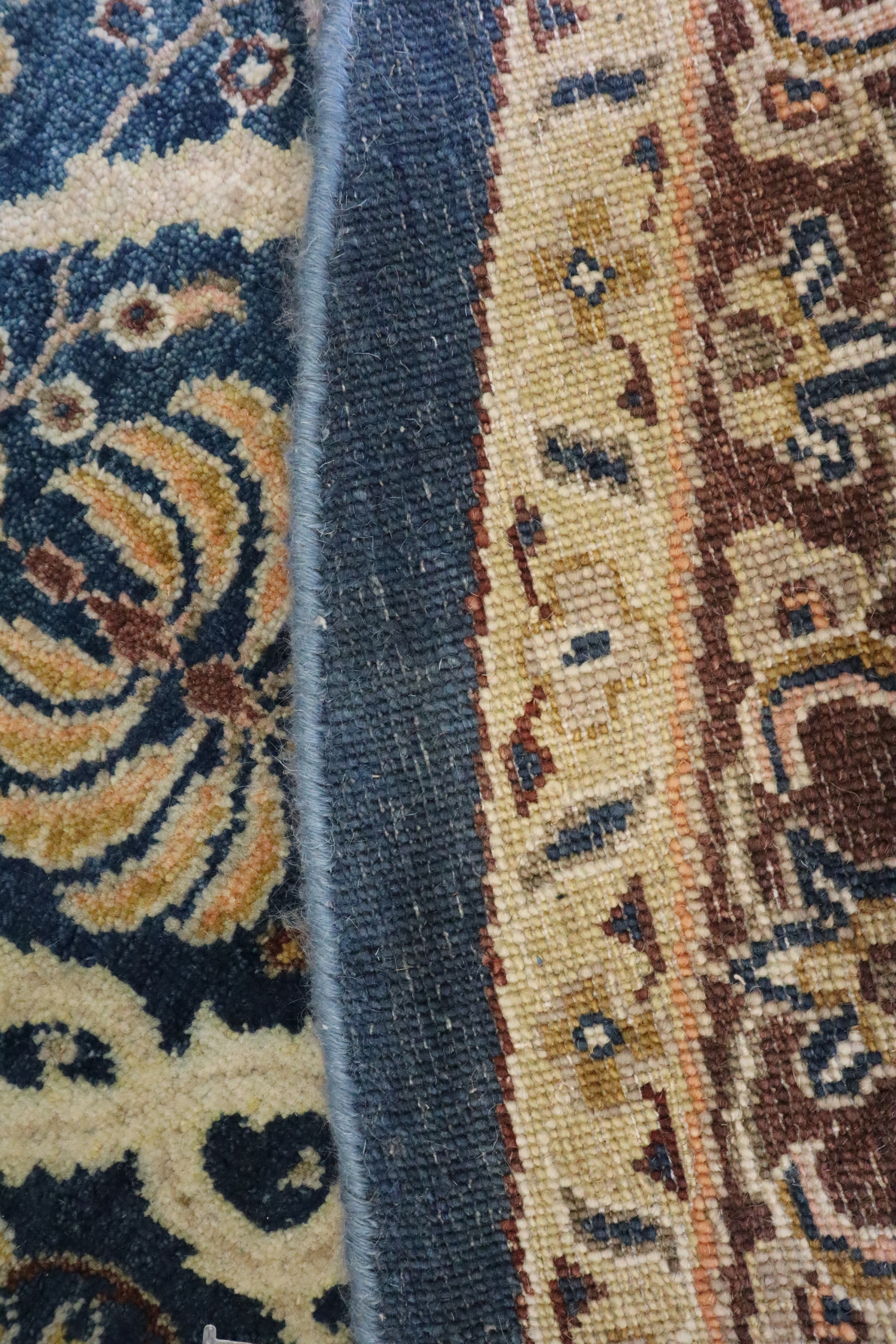 Hand Knotted Round Rug, Oushak Design Rug, 10x10 Rug