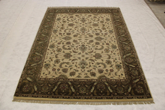 Authentic Persian Rugs, Hand Knotted Wool Rug, 8x11 Rugs, Foyer Rug