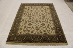 Authentic Persian Rugs, Hand Knotted Wool Rug, 8x11 Rugs, Foyer Rug