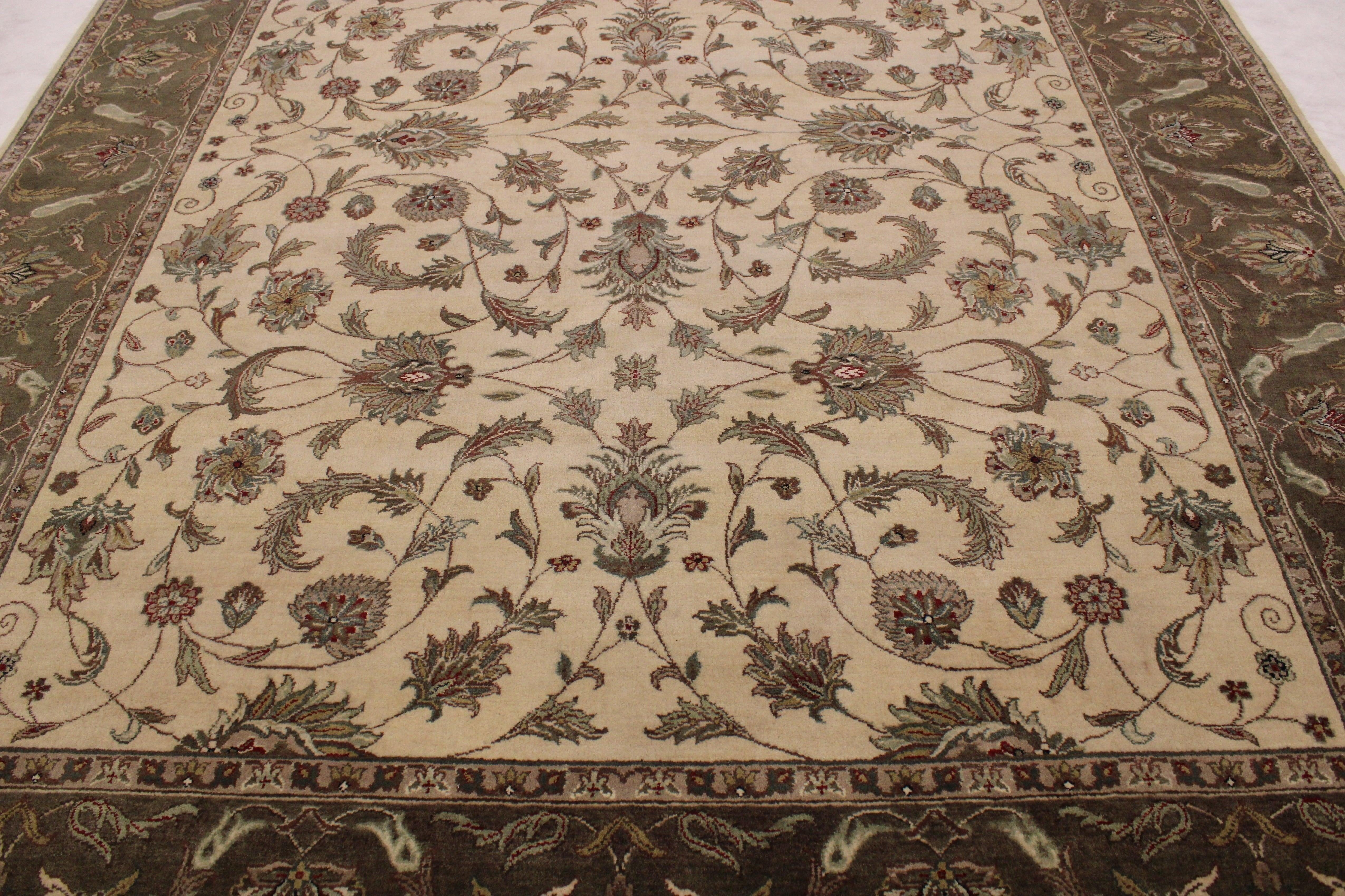 Authentic Persian Rugs, Hand Knotted Wool Rug, 8x11 Rugs, Foyer Rug