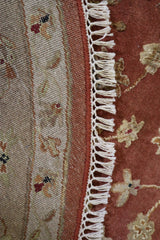 Silk Flower Rug, 8x8 Round Rug, Traditional Rug, Round Rug For Kitchen